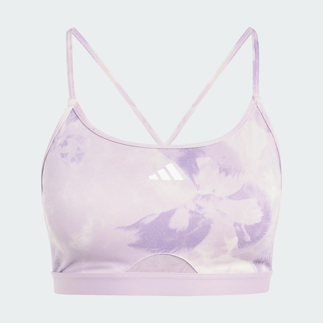 Brassière de training imprimé floral tie-dye Aeroreact Essentials Maintien léger
