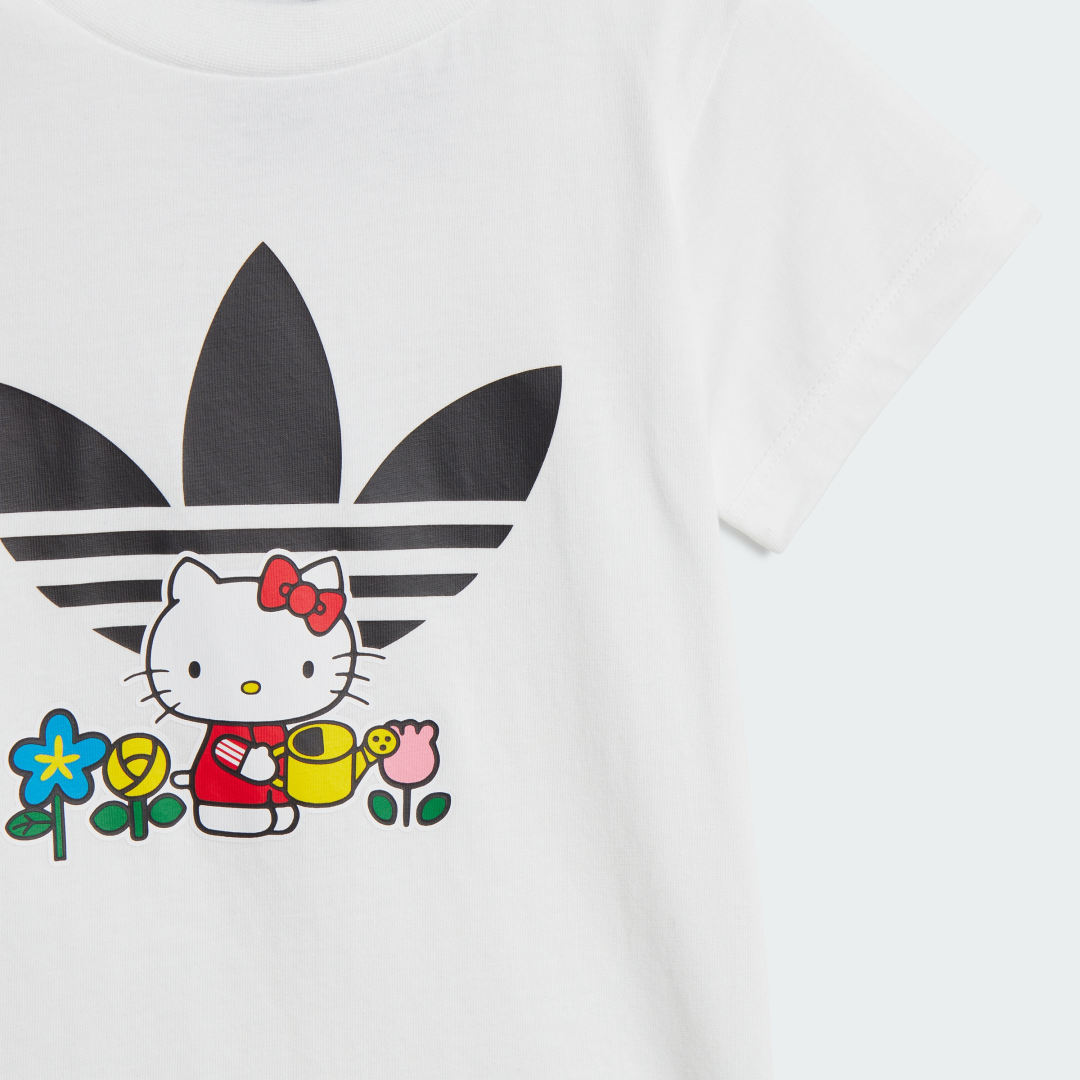 

adidas Conjunto de Vestido Tipo Playera Adidas Originals x Hello Kitty Niño, Blanco/negro
