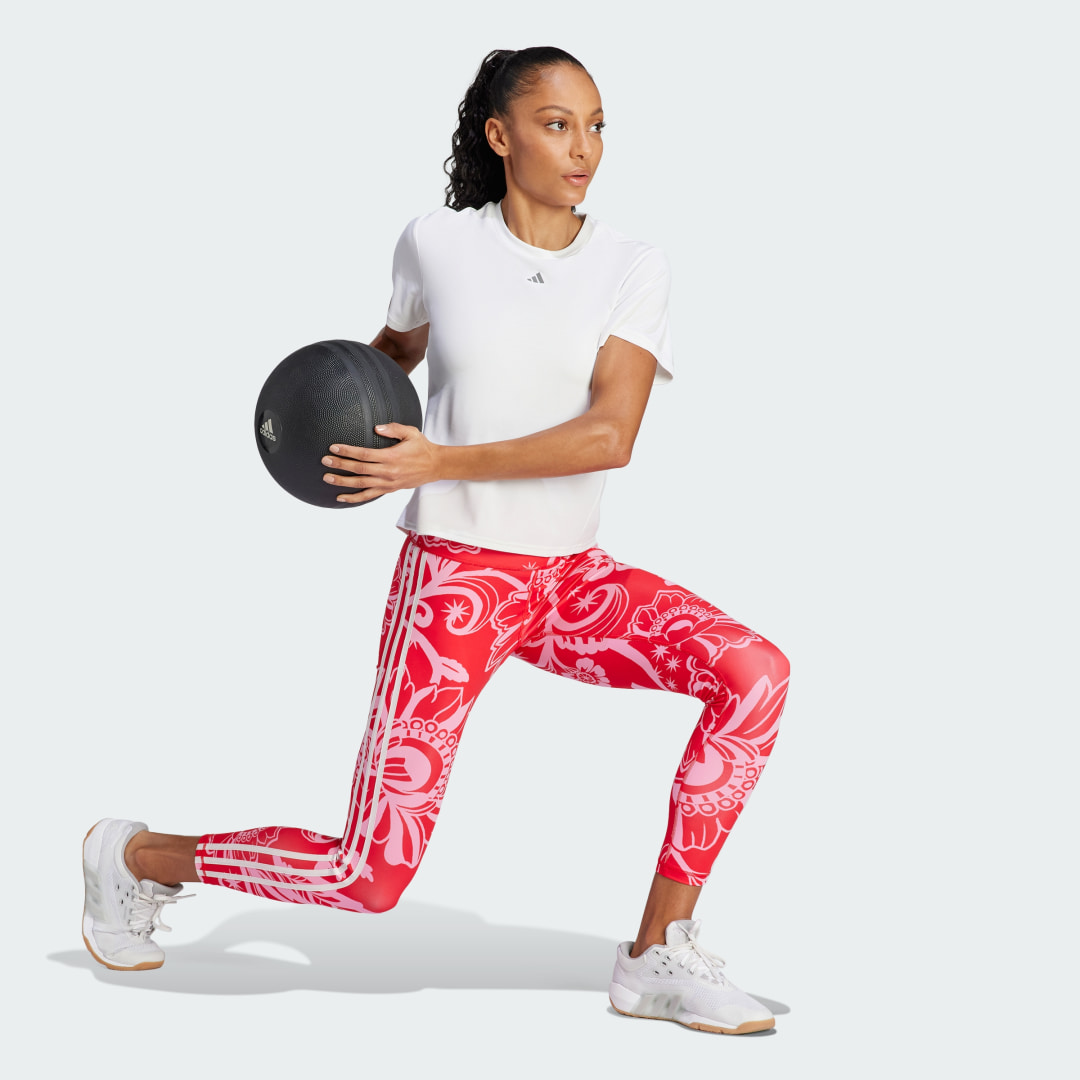 

adidas x FARM Rio 7/8 Leggings Mujer, Rojo