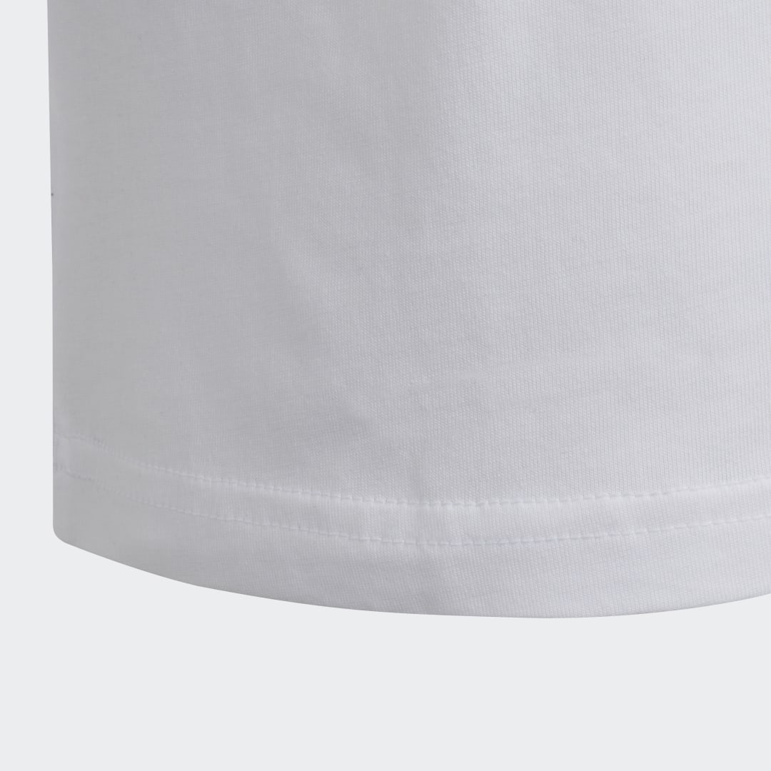 

adidas Camiseta Essentials Logo Linear Algodón Ajuste Ceñido Niño, Blanco