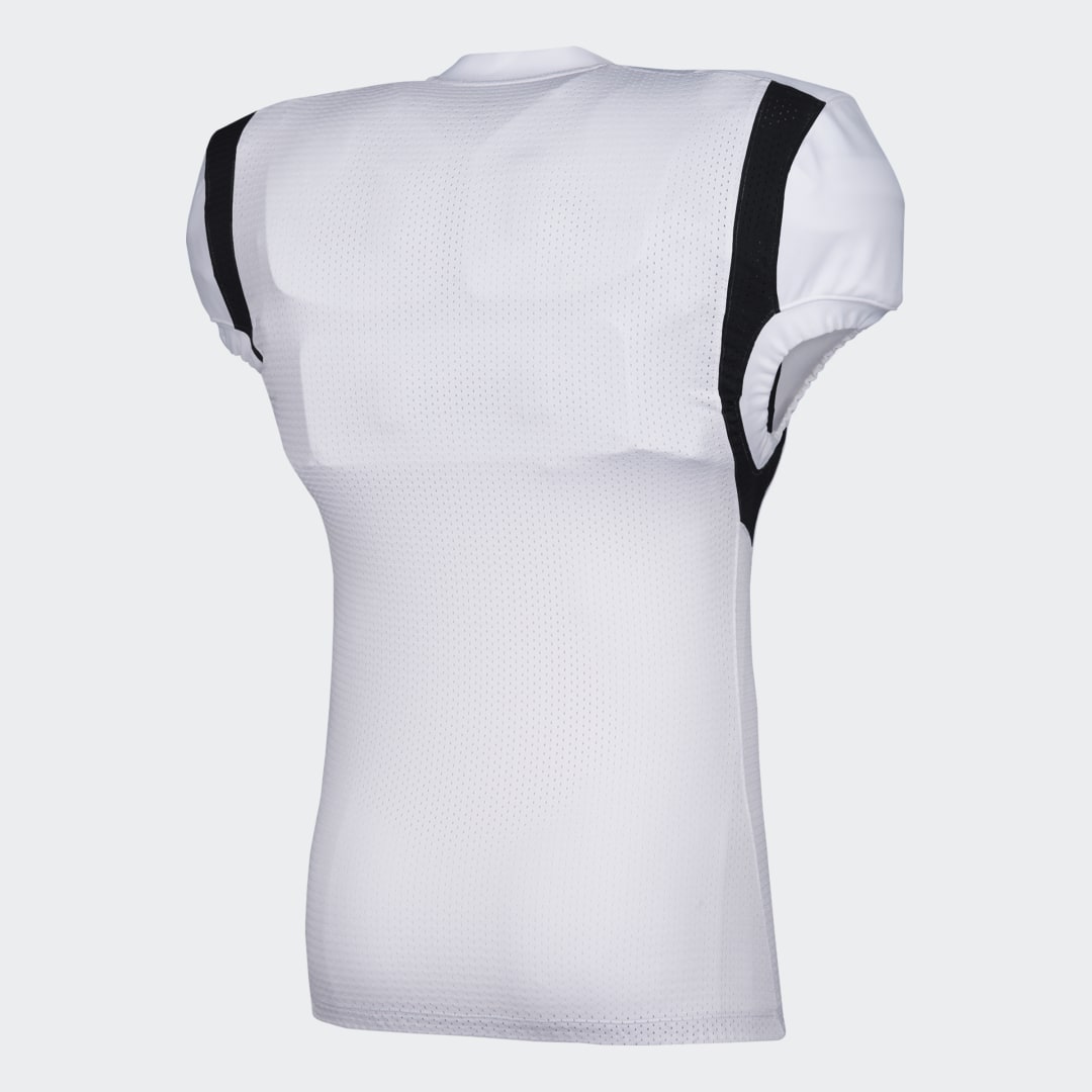 

adidas Jersey Hyped Fútbol Americano Hombre, Blanco/negro