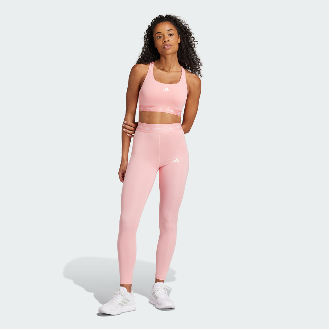 

adidas Mallas 7/8 Techfit Corte Alto Mujer, Semi rosa spark