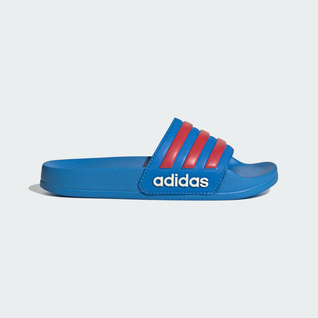 Adidas Adilette Shower Slippers Lucid Ray Blue / Semi Lucid Red / Off White