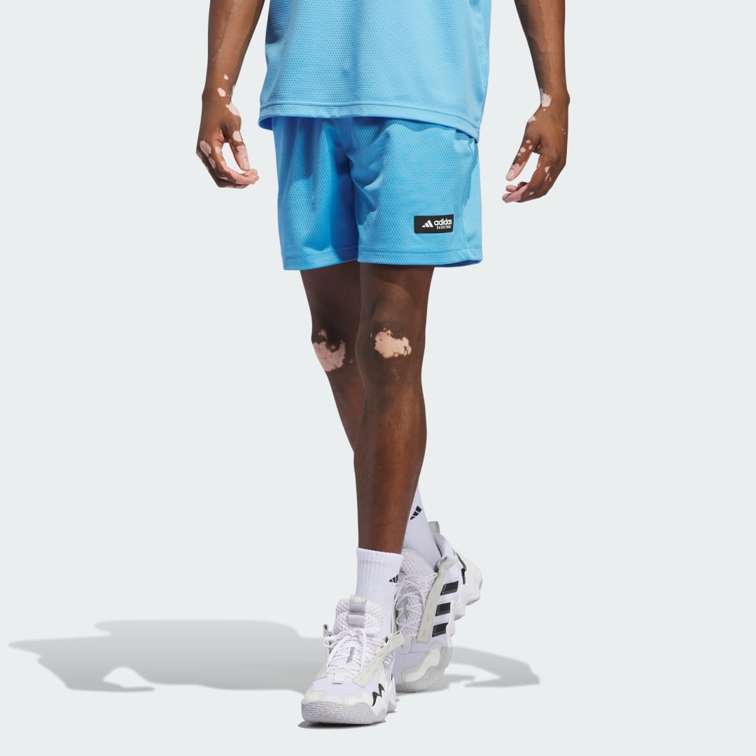 Image of "adidas adidas Legends Shorts Semi Blue Burst XLTG 9"" - Men Basketball Shorts"