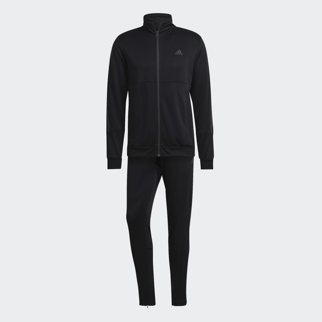 adidas Sudadera Ajustada con Cierre Hombre, Negro