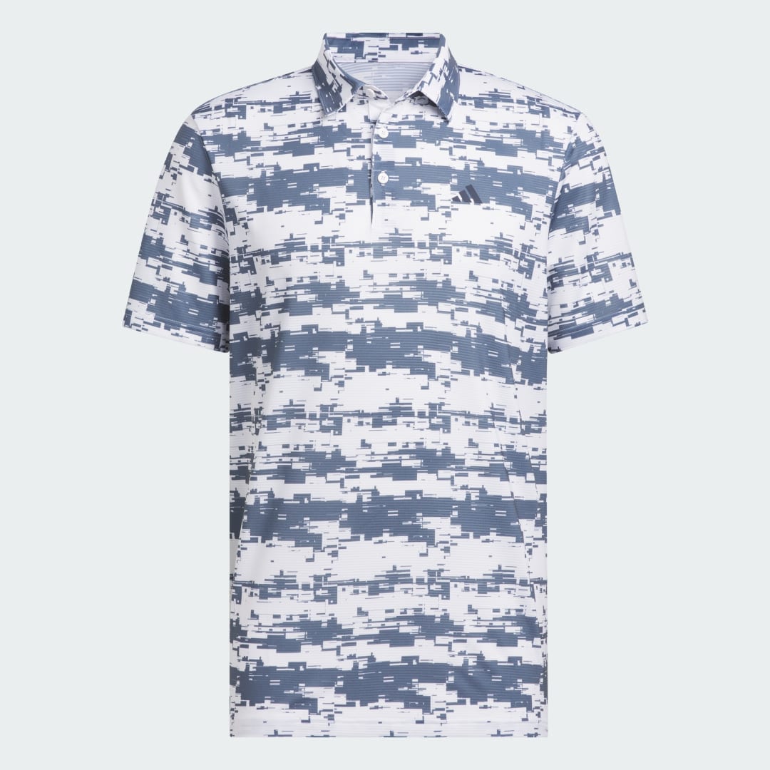 

adidas Playera Polo Ultimate365 Heat.RDY Stripe Hombre, Blanco/preloved ink