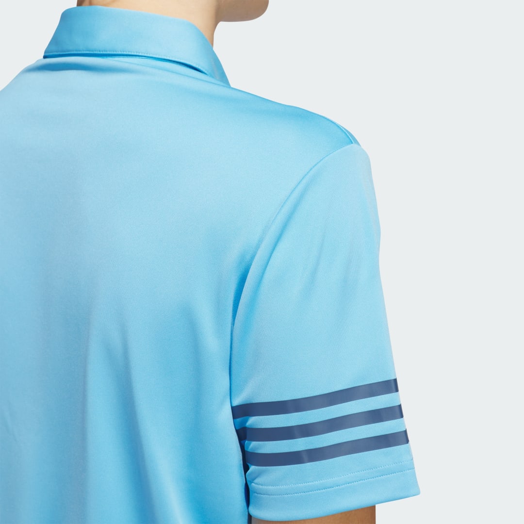 

adidas Playera Polo 3 Franjas Hombre, Semi azul burst