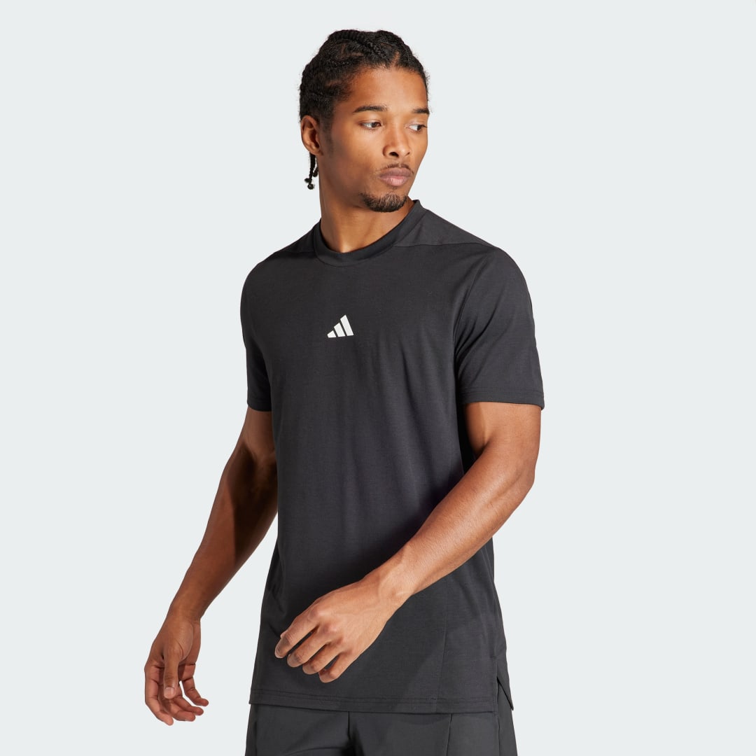 Image of adidas Designed for Training Workout Tee Black S - Men Training Shirts