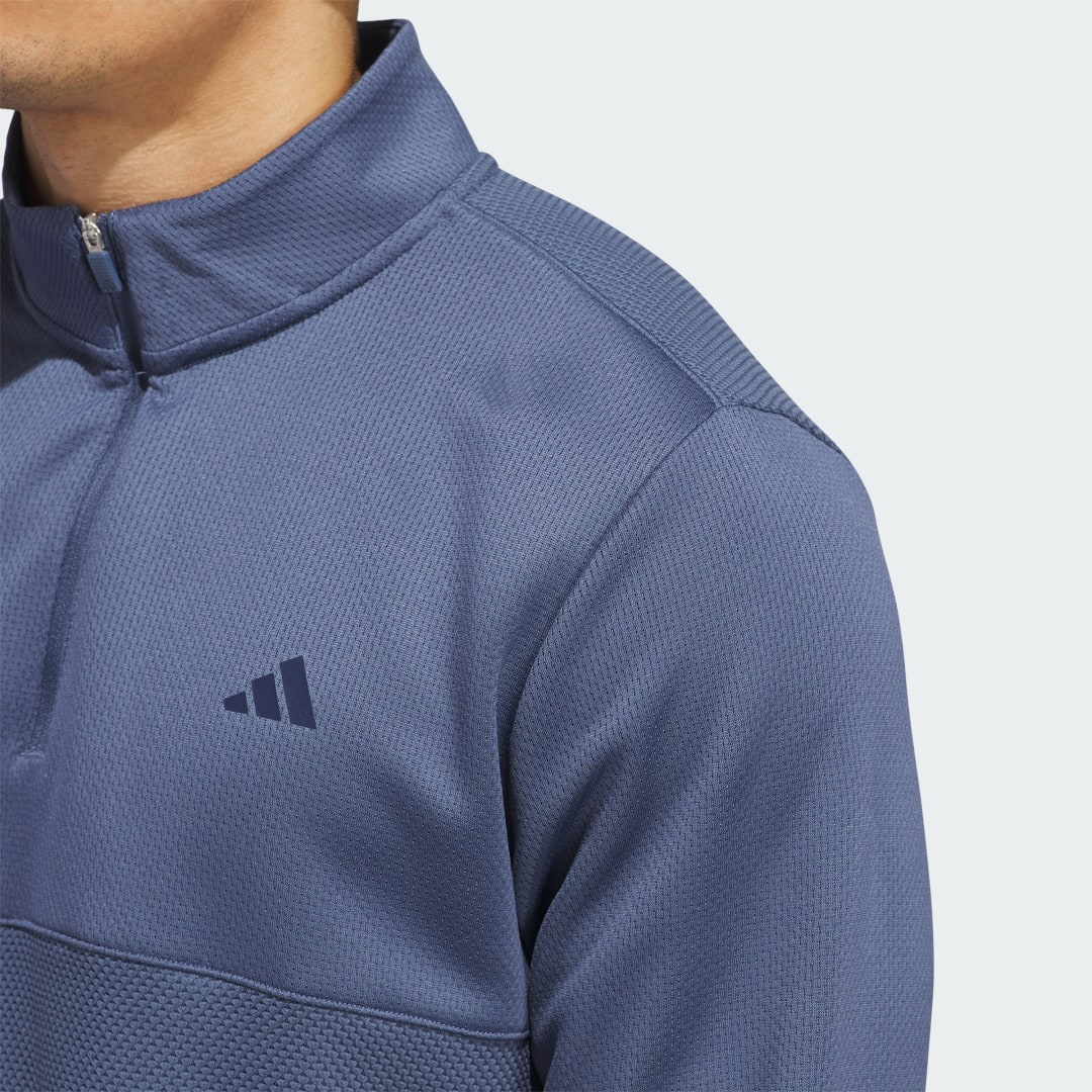 Adidas Performance Ultimate365 Textured Sweater met Korte Rits