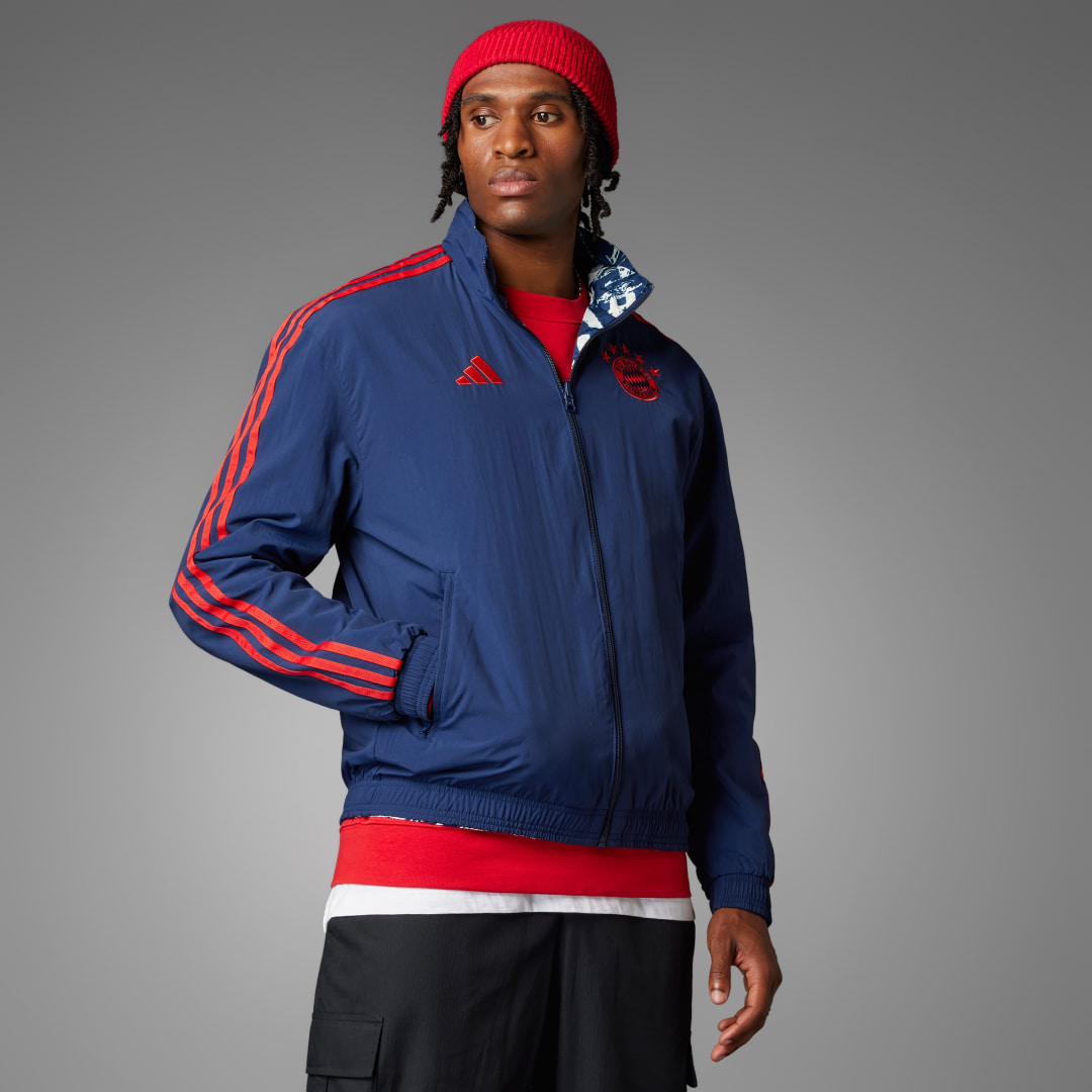 Image of adidas FC Bayern Anthem Jacket Blue 2XL - Men Soccer Jackets