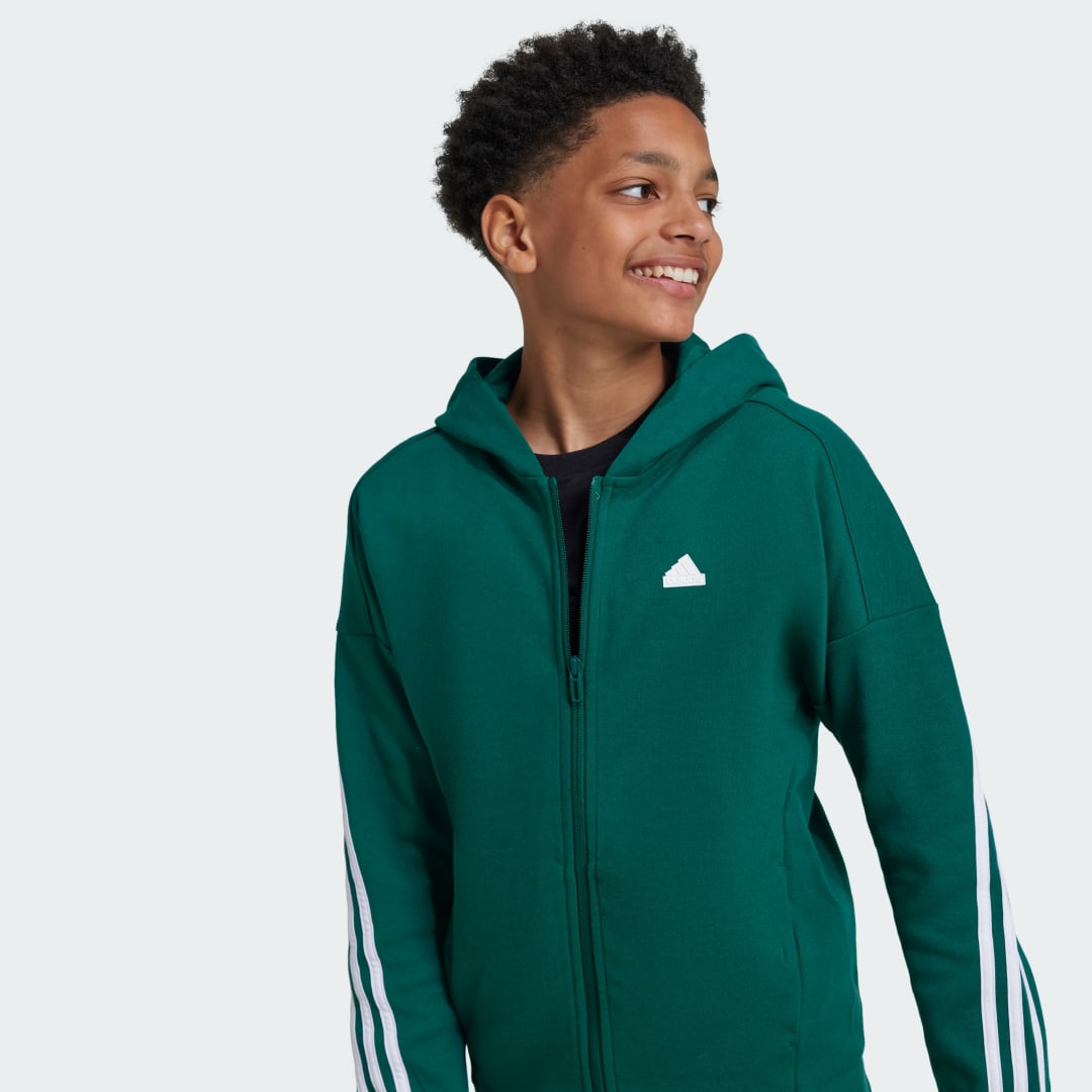 Adidas Future Icons 3-Stripes Ritsjack met Capuchon
