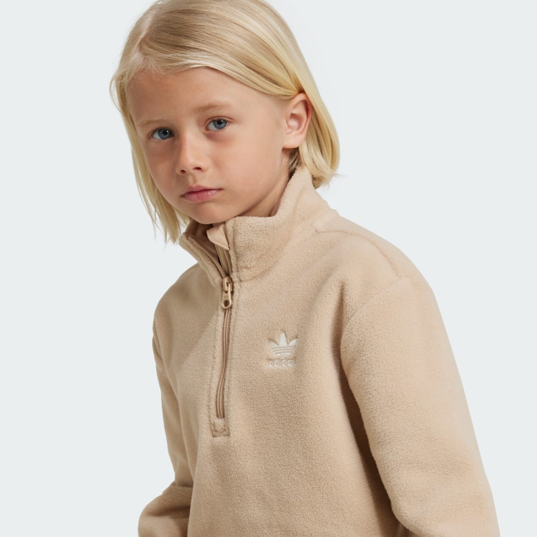 Adidas Polar Fleece Sweatshirt met Halflange Rits Kids