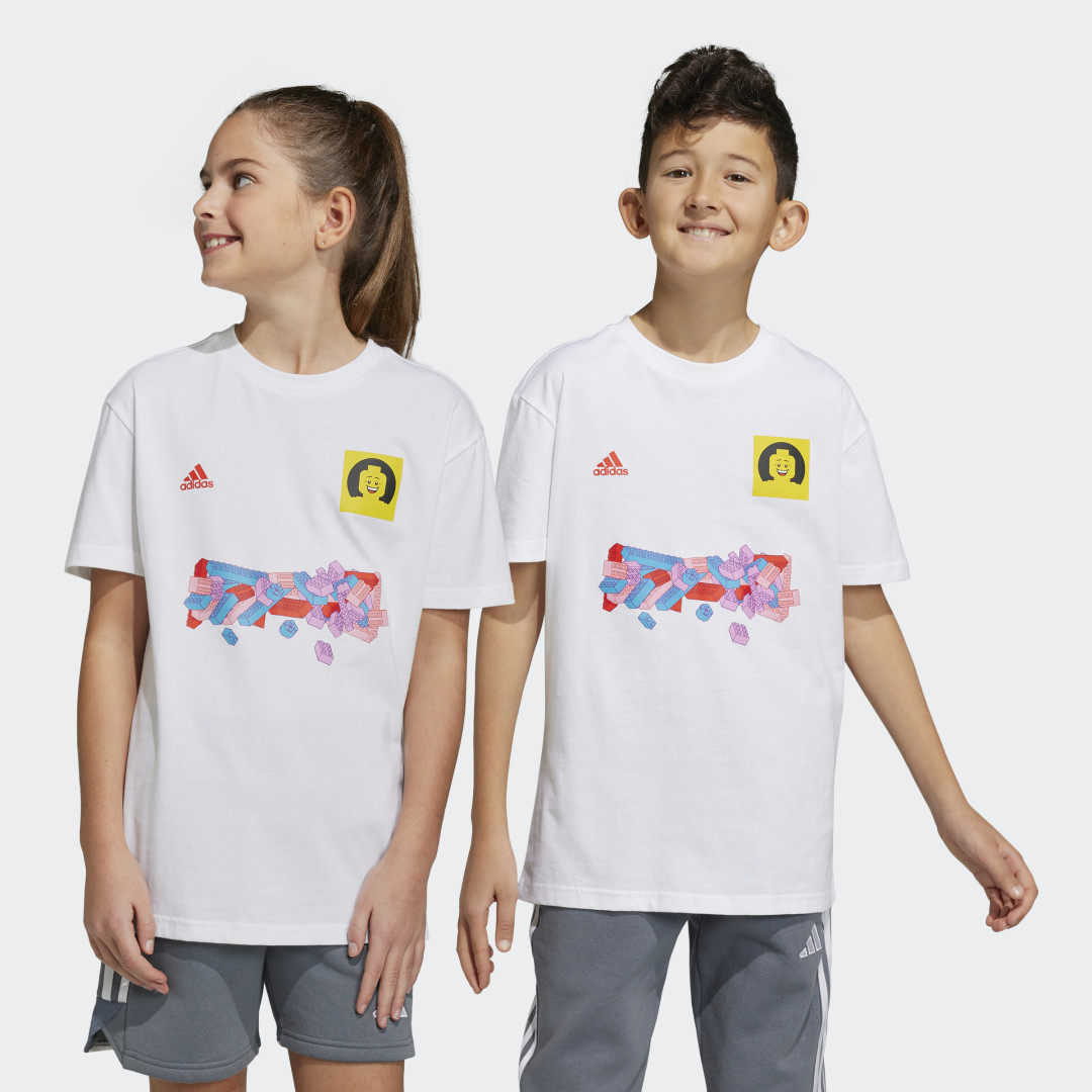 adidas adidas x LEGO® Soccer Number 10 Graphic Tee White 4T Kids
