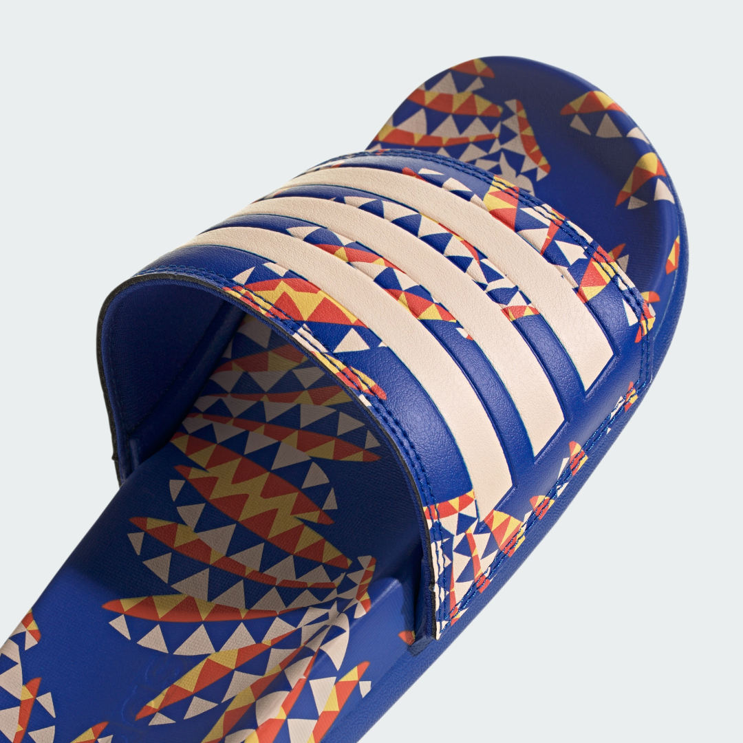 

adidas Sandalias Adilette Comfort Mujer, Bold azul/bliss naranja/bold azul