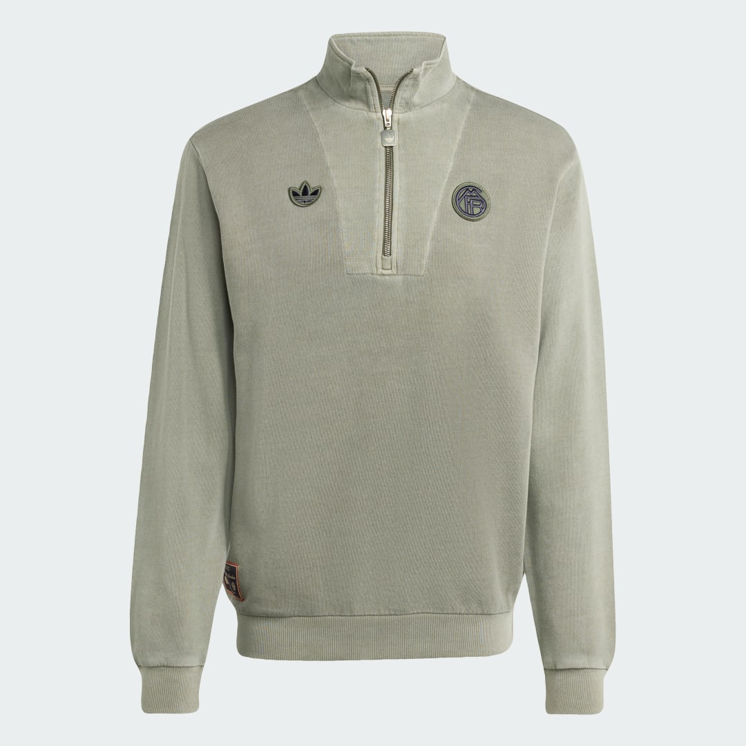 Adidas FC Bayern München Terrace Icons Sweater met Halflange Rits