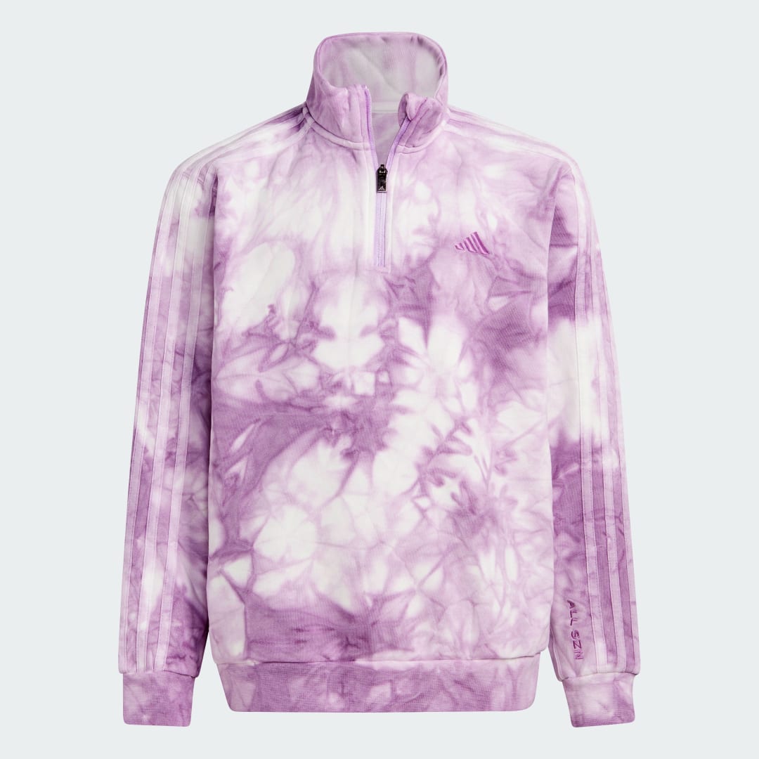 Adidas ALL SZN Tie-Dye Sweatshirt met Halflange Rits Kids