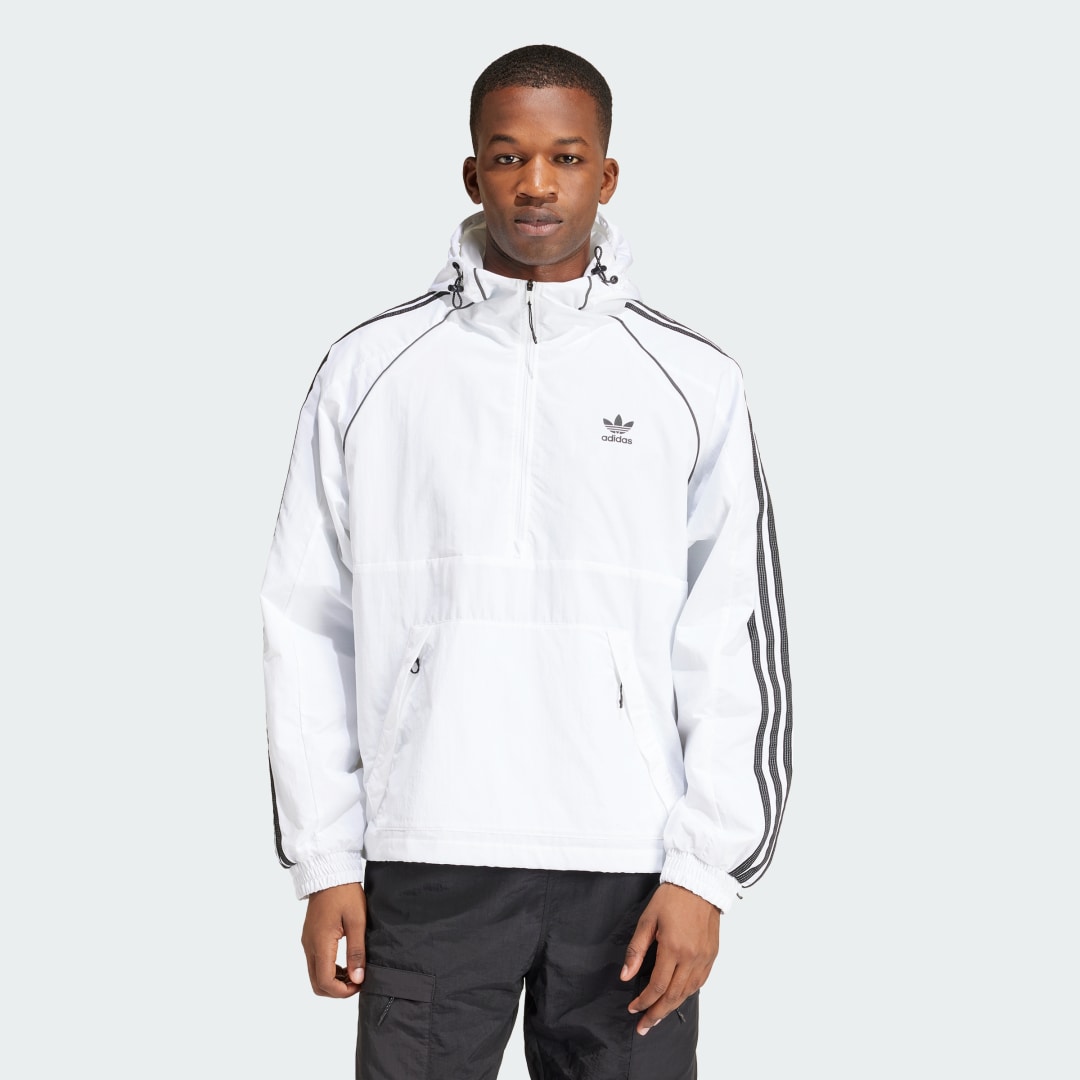 Adidas Originals Road Overhead Lightweight Jacket White- Heren White