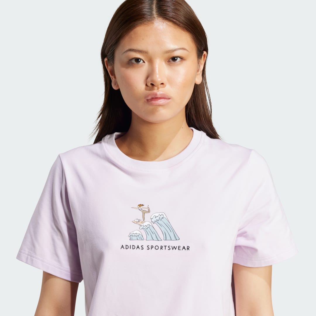 Adidas Codes Doodle Surf Graphic T-Shirt