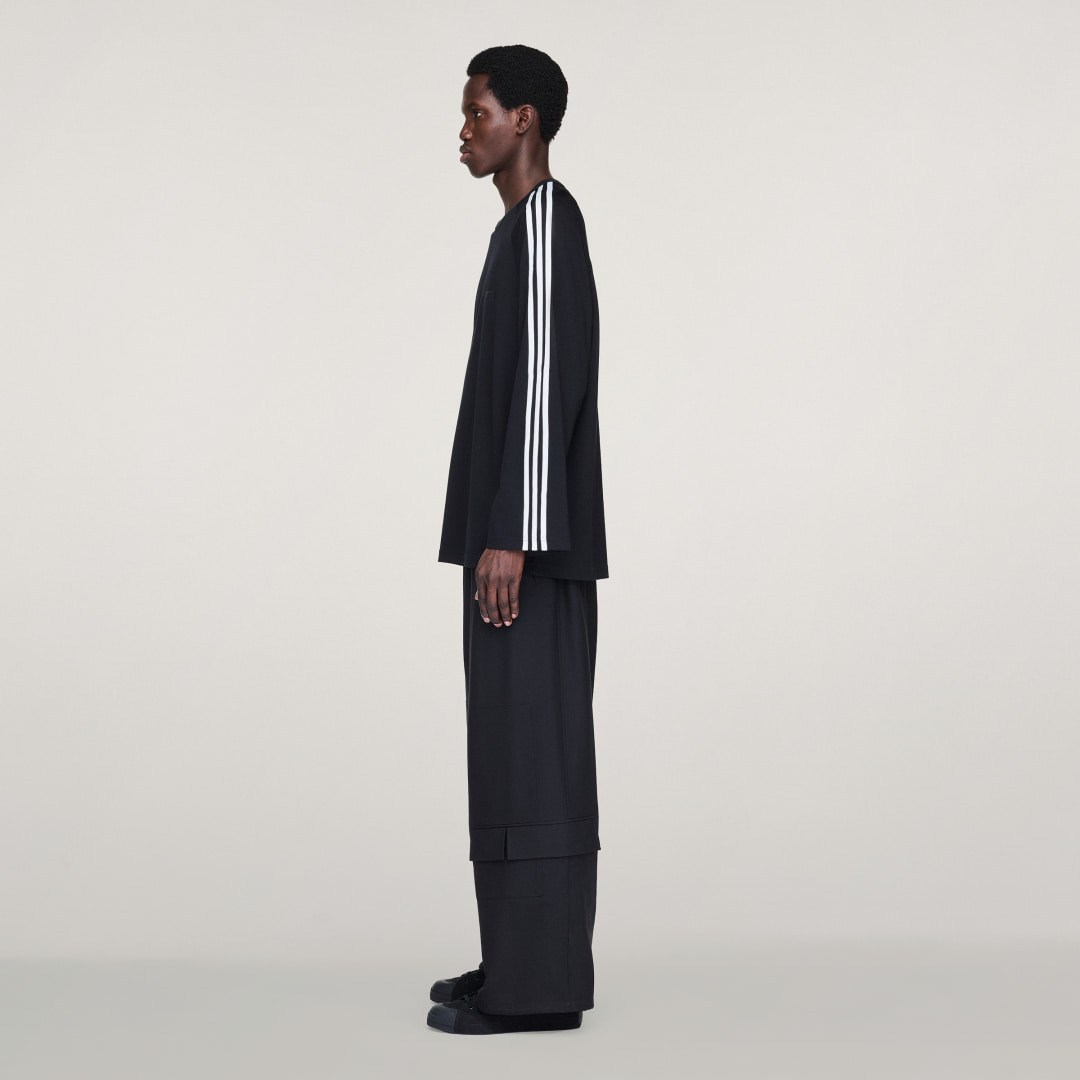 T shirt manches longues 3 bandes Y 3 - vue 2