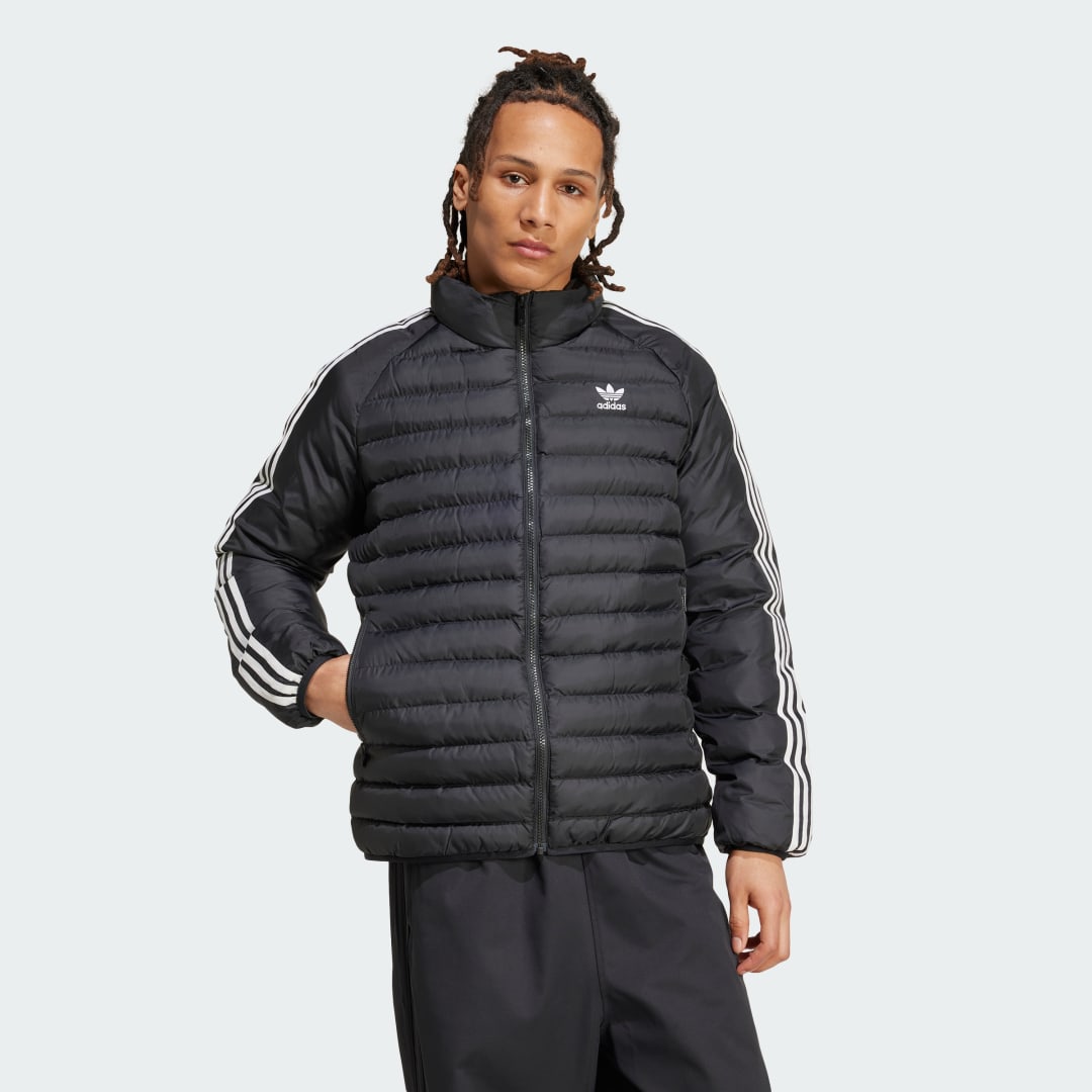 Adidas Originals Gewatteerd jack met labelstitching