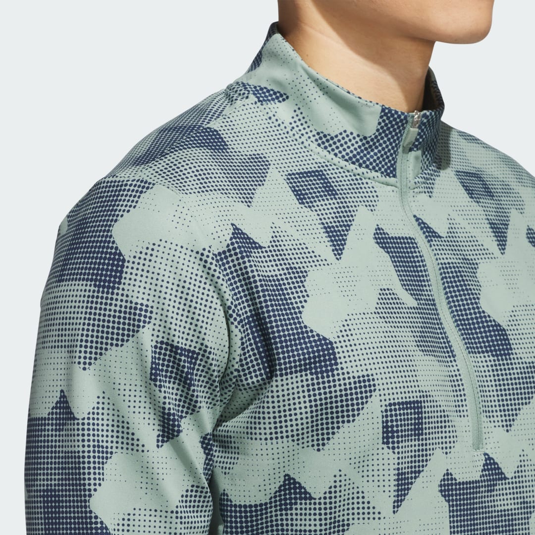 Adidas Go-To Printed Pullover met Korte Rits