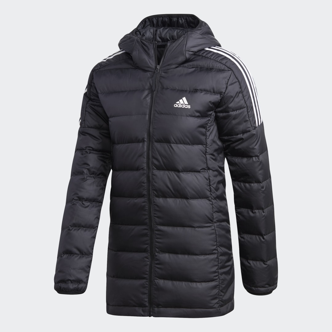 Image of adidas Essentials Light Down Hooded Parka Black XS - Women Lifestyle Jackets