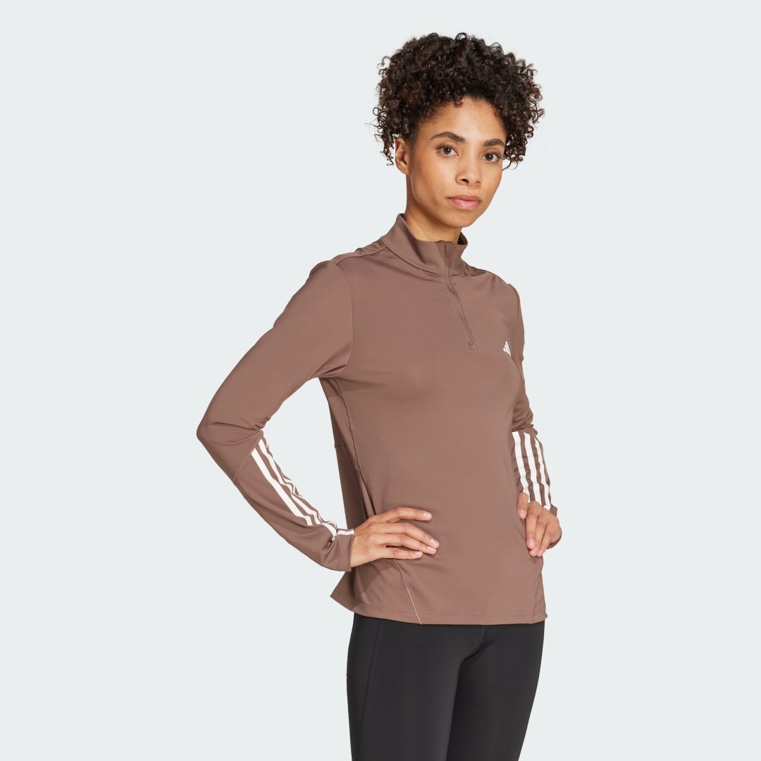Adidas Hyperglam Training Sportshirt met Korte Rits