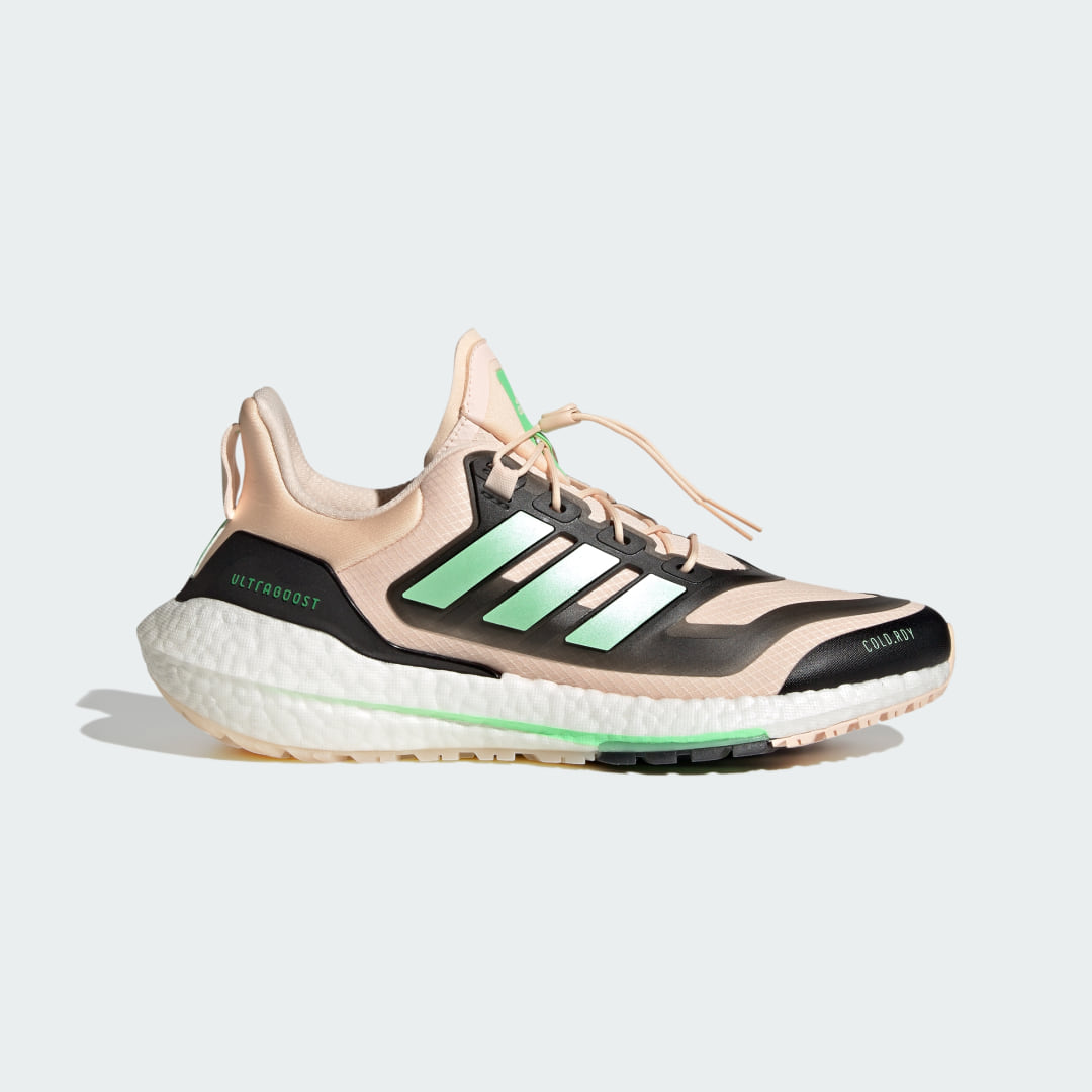 Adidas Ultra Boost 22 herensneaker oranje, zwart, groen, grijs, beige, wit en blauw