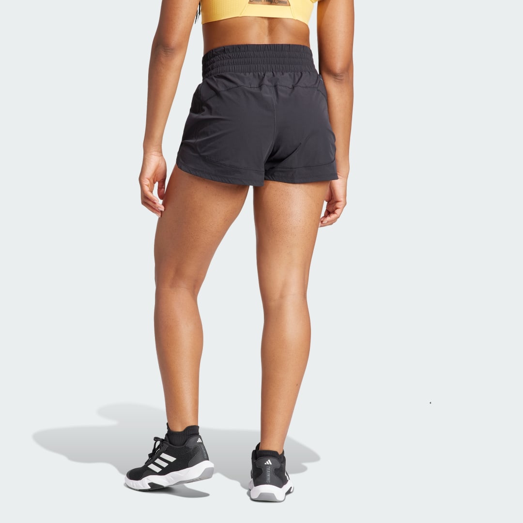 

adidas Shorts Lux Pacer Tejidos Elásticos con Bolsillo de Cierre Mujer, Negro