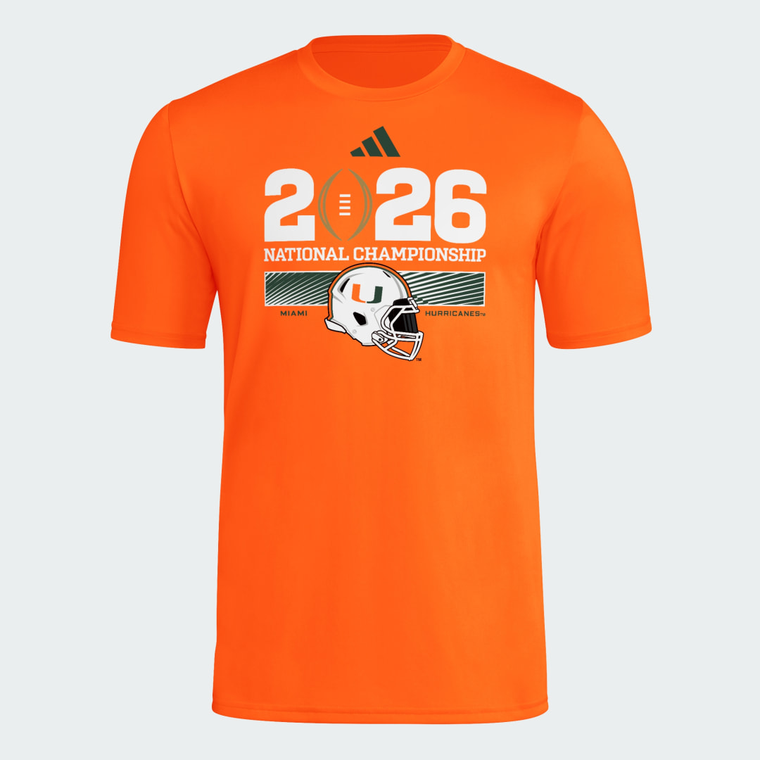 adidas MIAMI HURRICANES MENS SHORT SLEEVE PREGAME T-SHIRT - $40.00 at Adidas