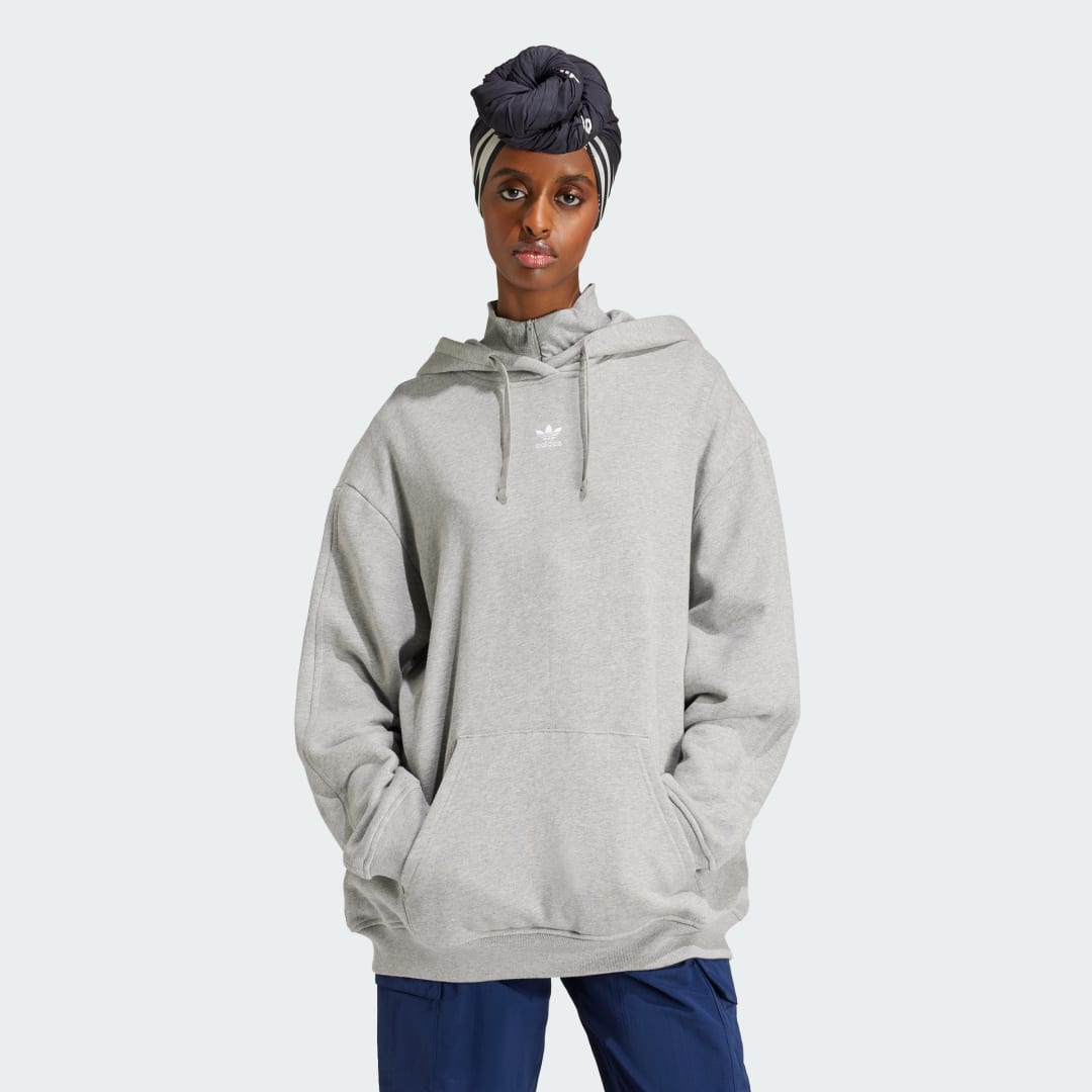 Adidas Originals Essentials Loose French Terry Hoodie Grijs- Dames Grijs