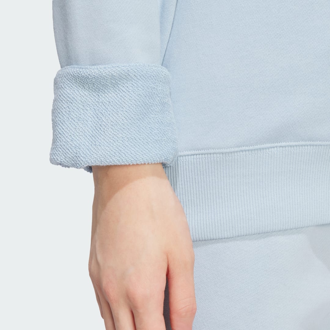 

adidas Buzo Essentials Linear Felpa Francesa Mujer, Blanco