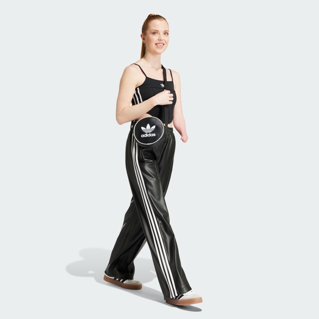 

adidas Pants Firebird Pleather Mujer, Negro
