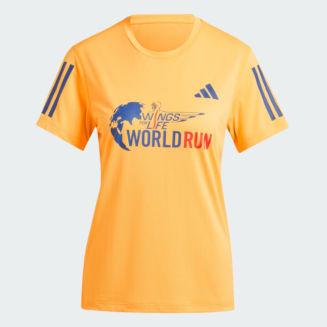 Image of adidas Wings for Life World Run Participant Tee Spark XS - Women Running Shirts