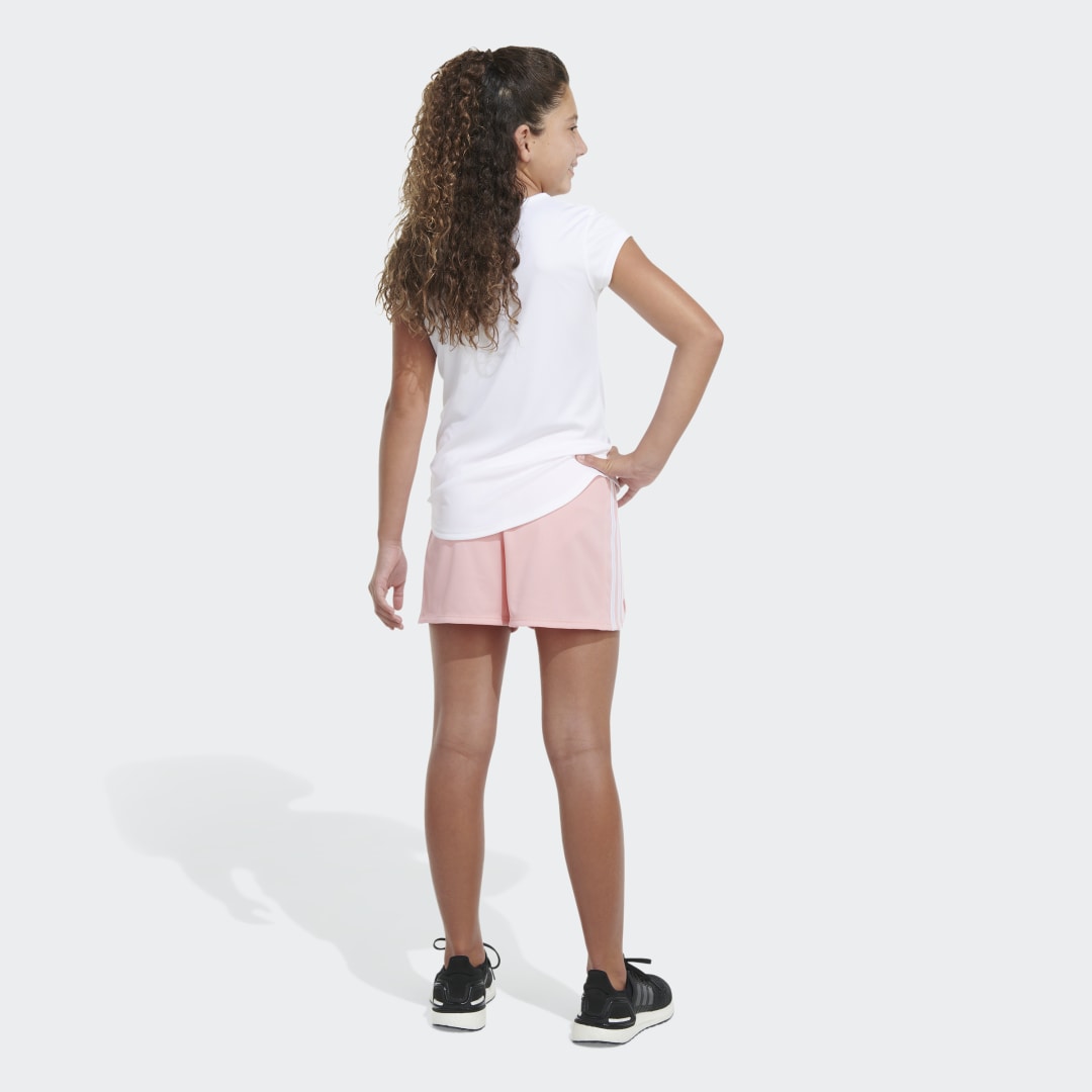 adidas 3-Stripes Mesh Shorts Glow Pink S Kids