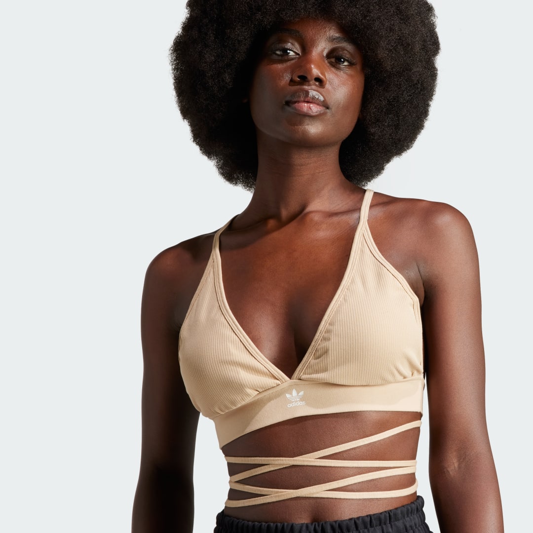

adidas Bralette Mujer, Beige