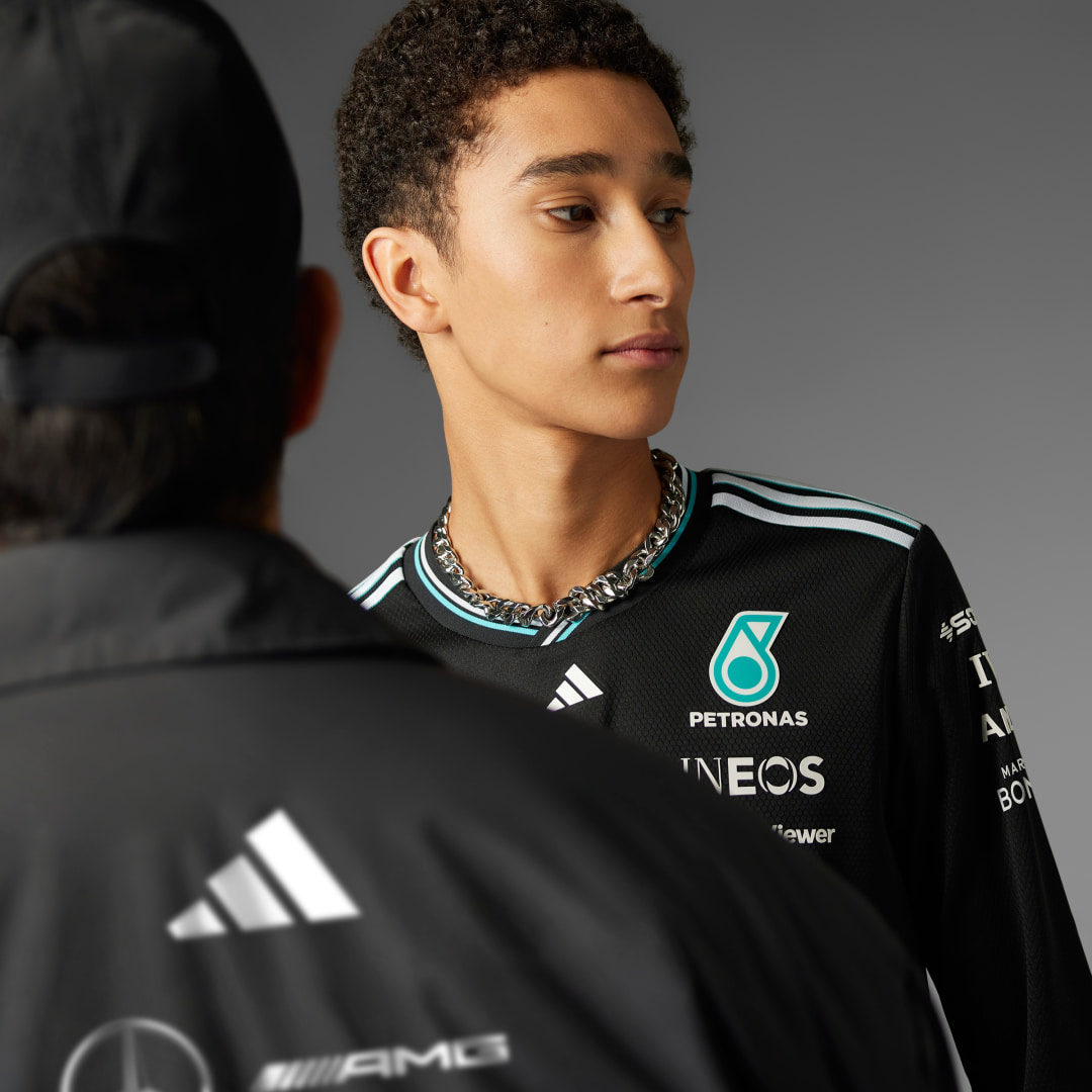 MAILLOT PILOTE MANCHES LONGUES AUTHENTIQUE MERCEDES AMG PETRONAS FORMULA ONE TEAM - vue 3