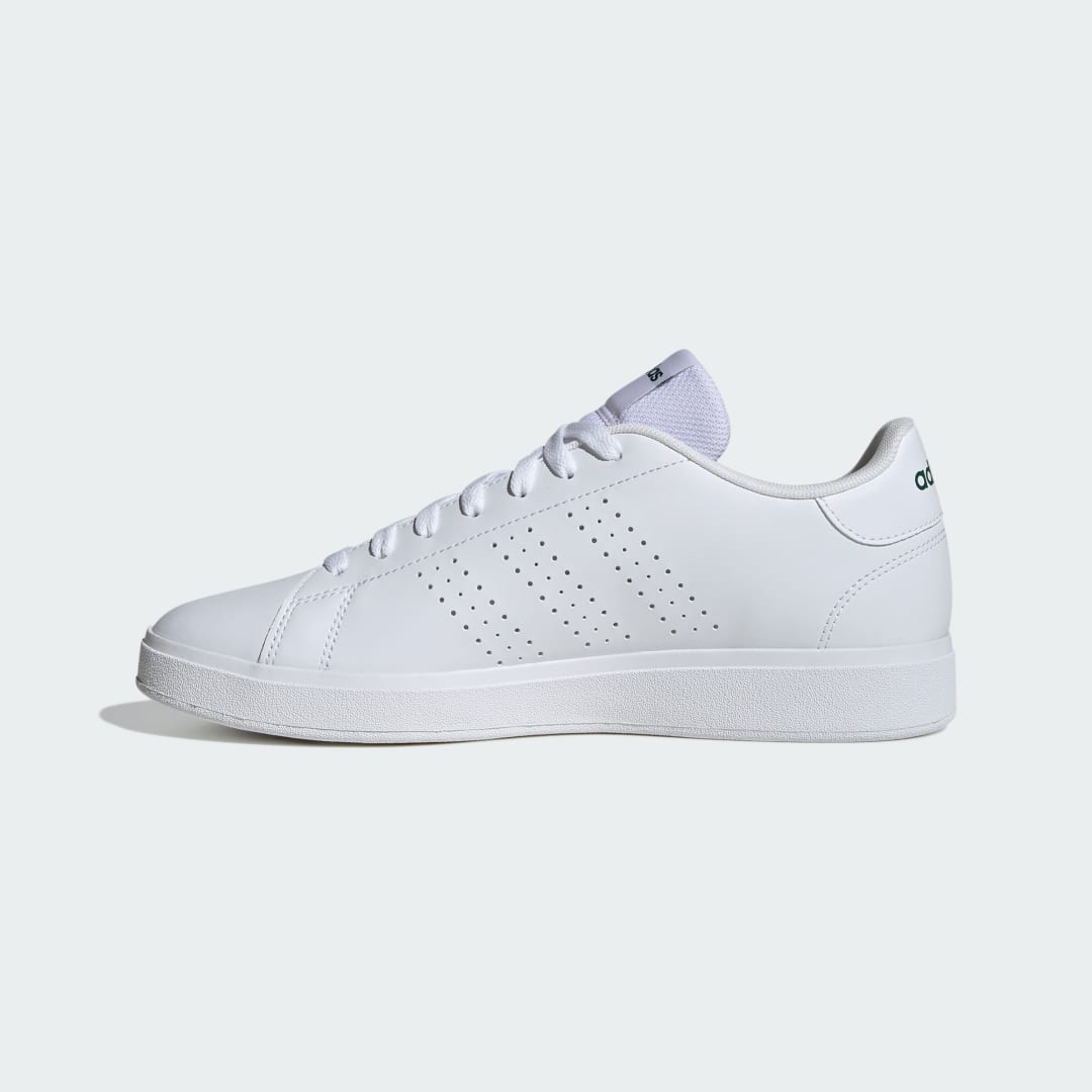 

adidas Tenis Advantage Base 2.0 Hombre, Blanco/blanco/collegiate verde