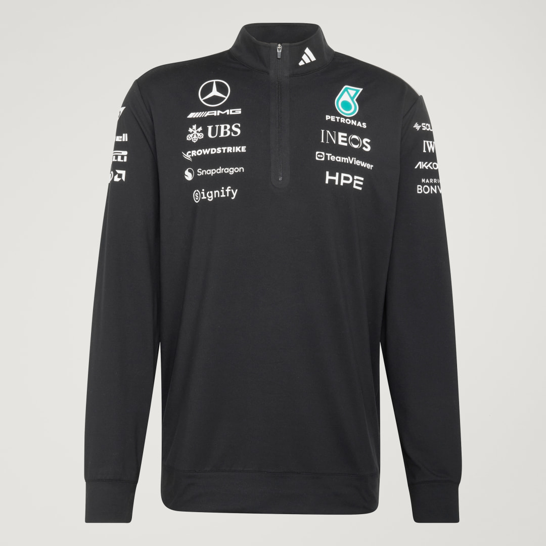 Sweat shirt MERCEDES AMG PETRONAS FORMULA 1 TEAM ENGINEERS QUARTER ZIP - vue 4