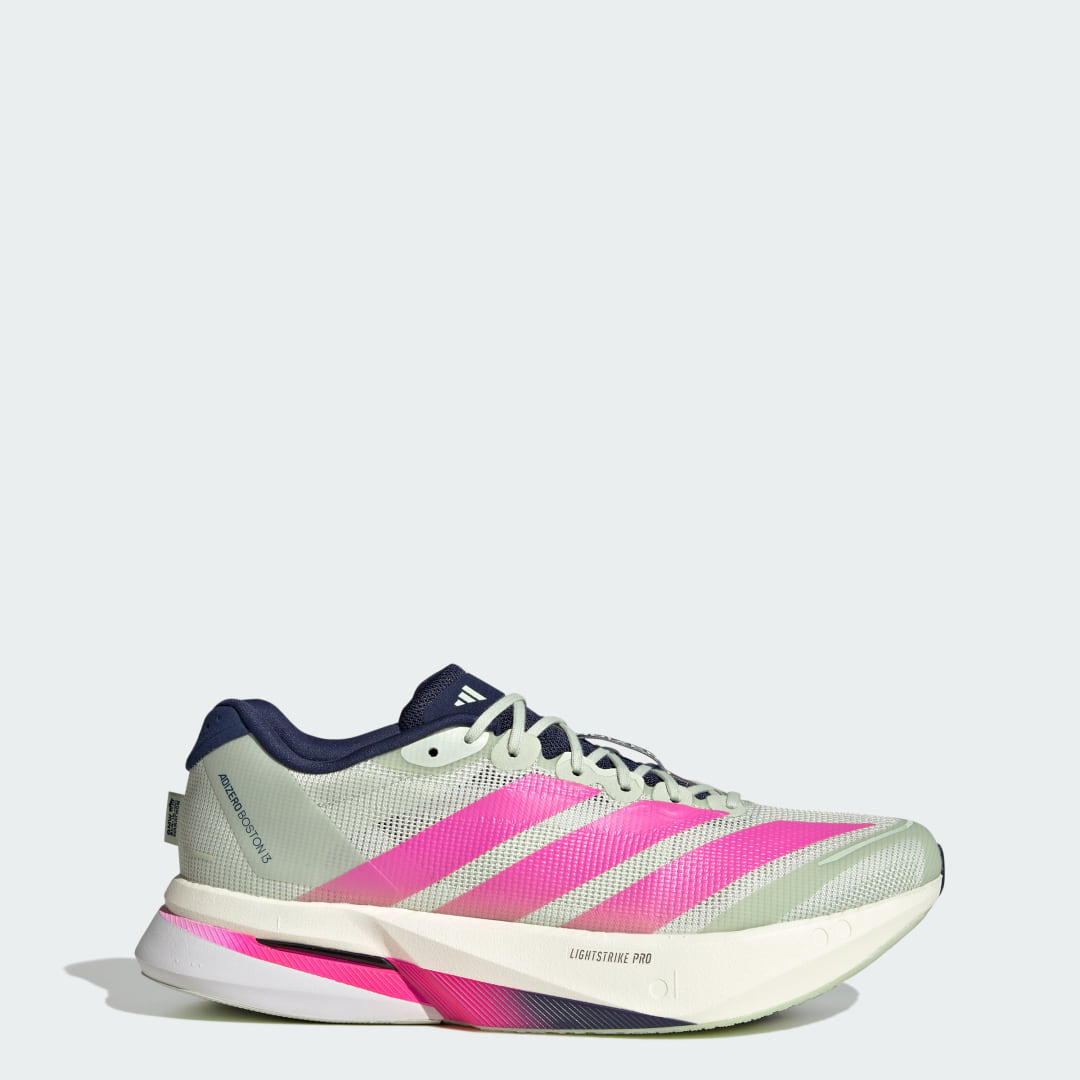 Adidas Adizero Boston 13 Linen Green / Shock Pink / Dark Blue