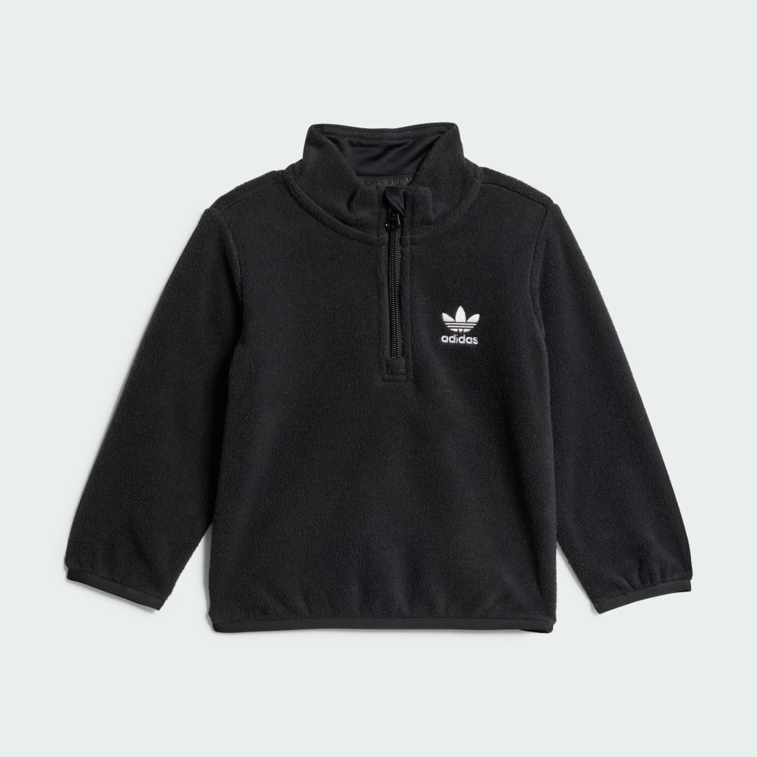 Adidas Polar Fleece Sweatshirt met Halflange Rits Kids