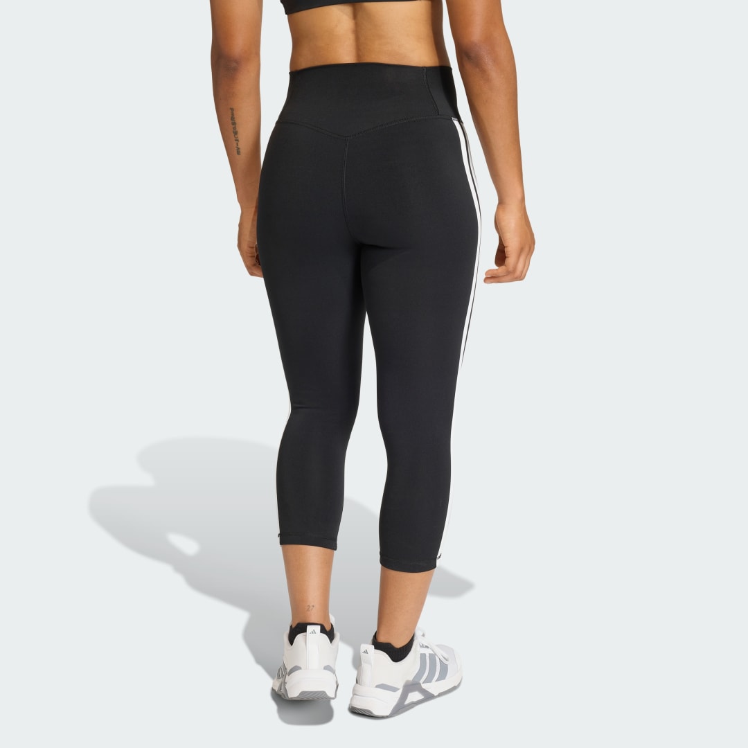 Legging 34 Optime Essentials Workout 3 Stripes - vue 2