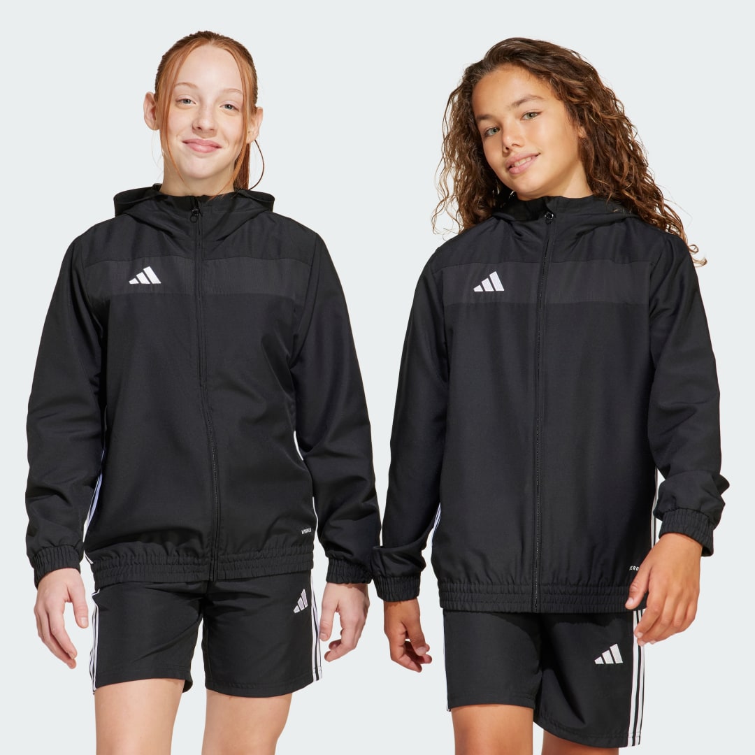 Adidas Tiro 25 Full Zip Woven Jacket Junior Zwart Kind Zwart