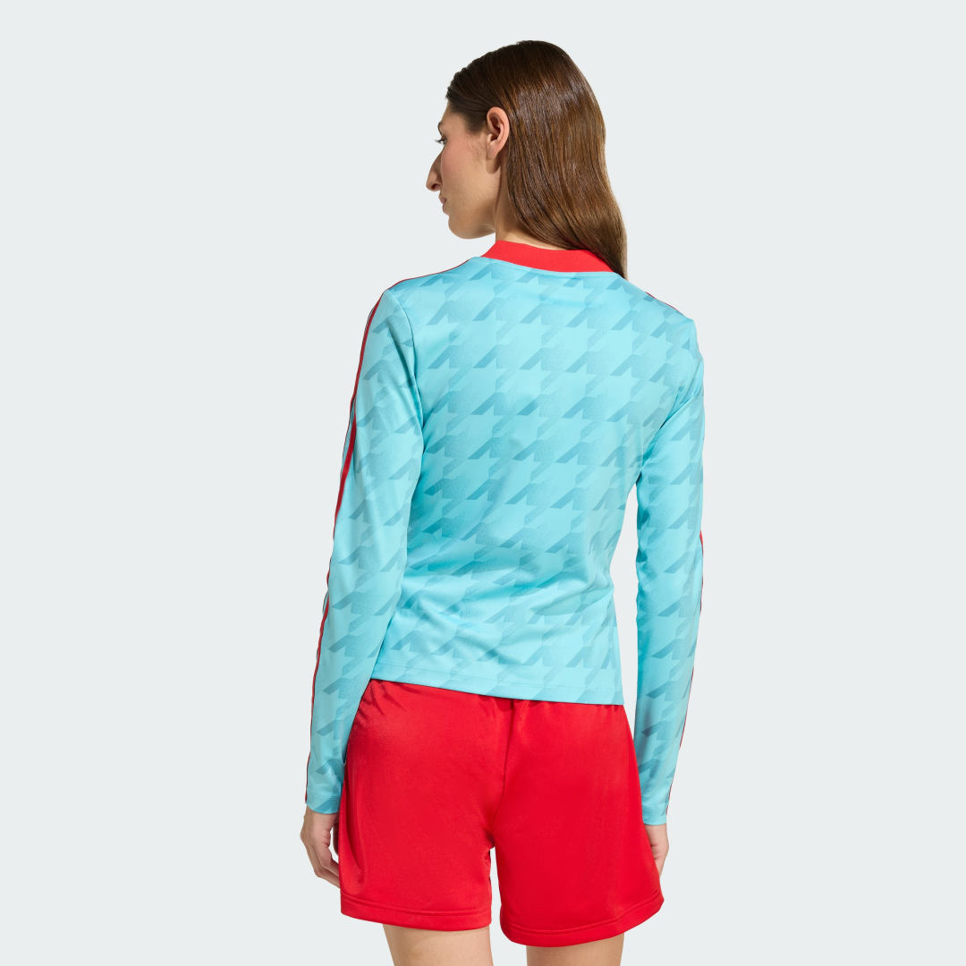 Adidas Graphic Football Allover Print Bodycon Longsleeve