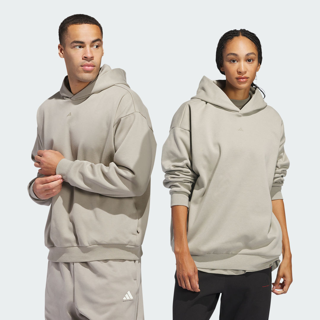 Image of Felpa con cappuccio adidas Basketball Fleece (Neutral) cod002