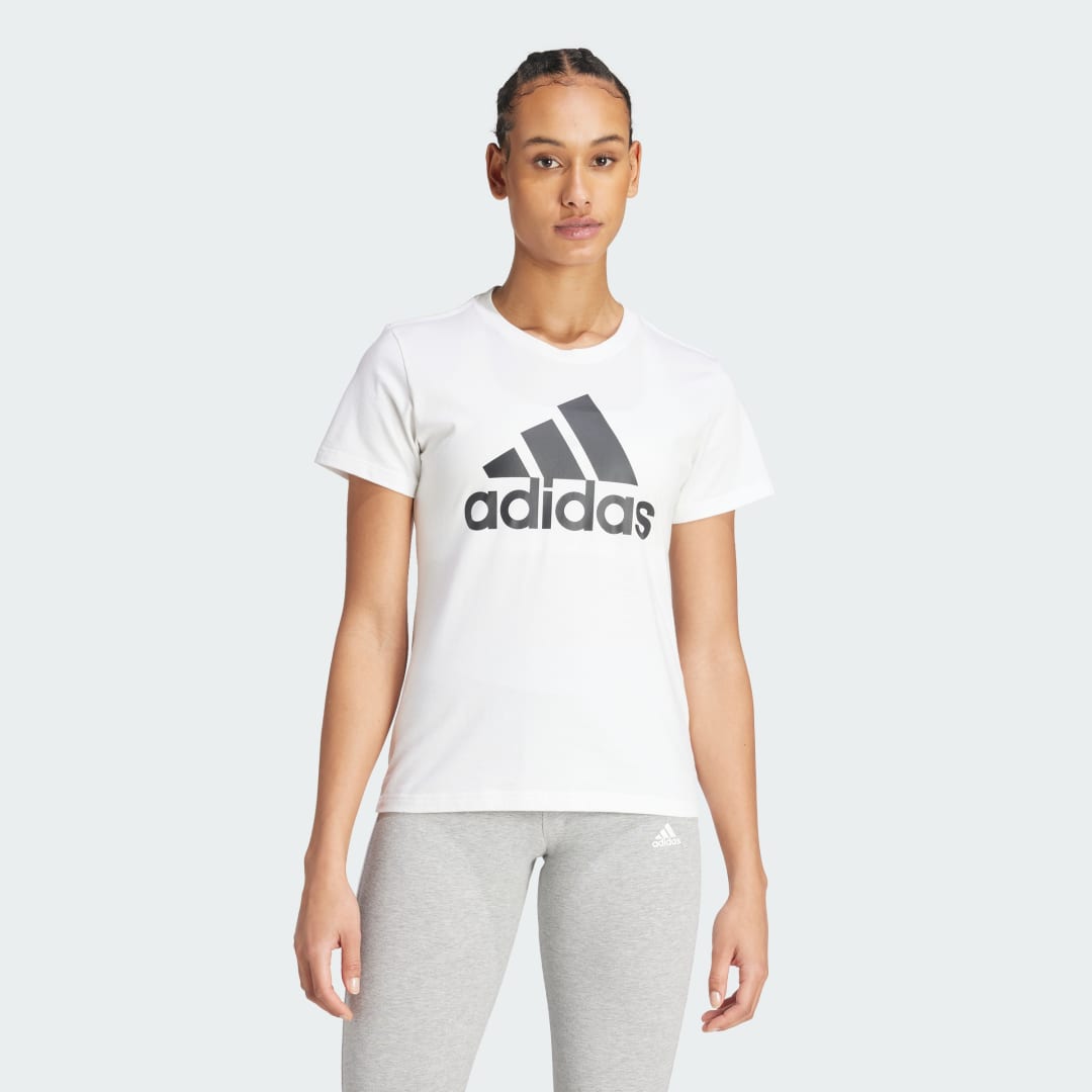 Image of adidas Essentials Logo Tee White M - Women Lifestyle Shirts