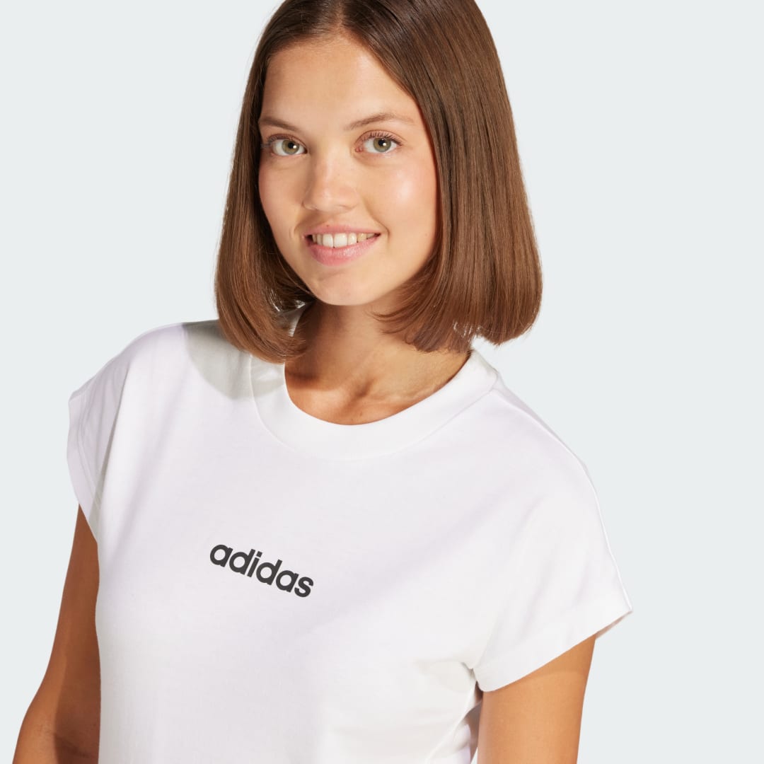 Adidas Essentials Linear Katoenen T-shirt