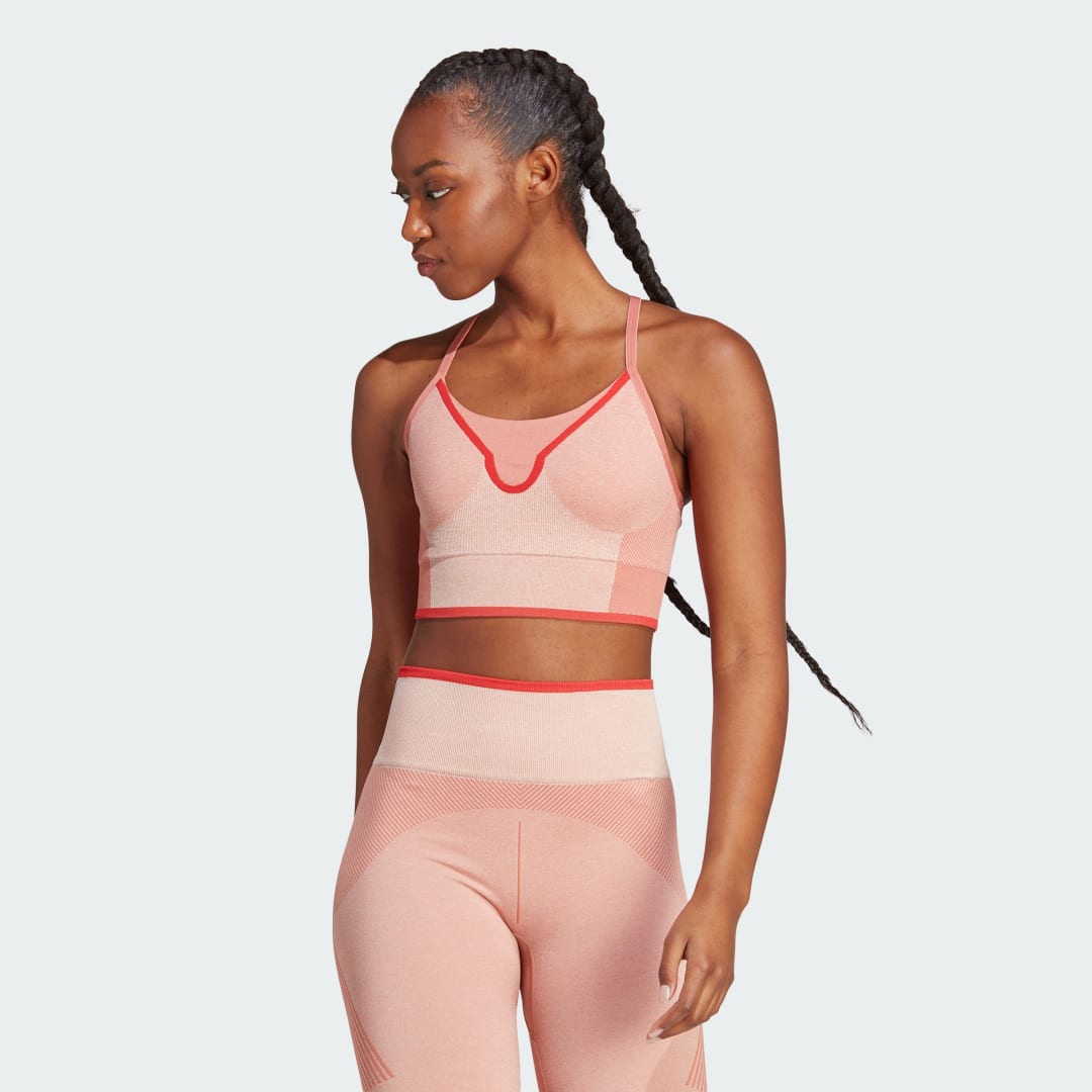 Brassière de sport sans coutures adidas by Stella McCartney TrueStrength Yoga à maintien moyen