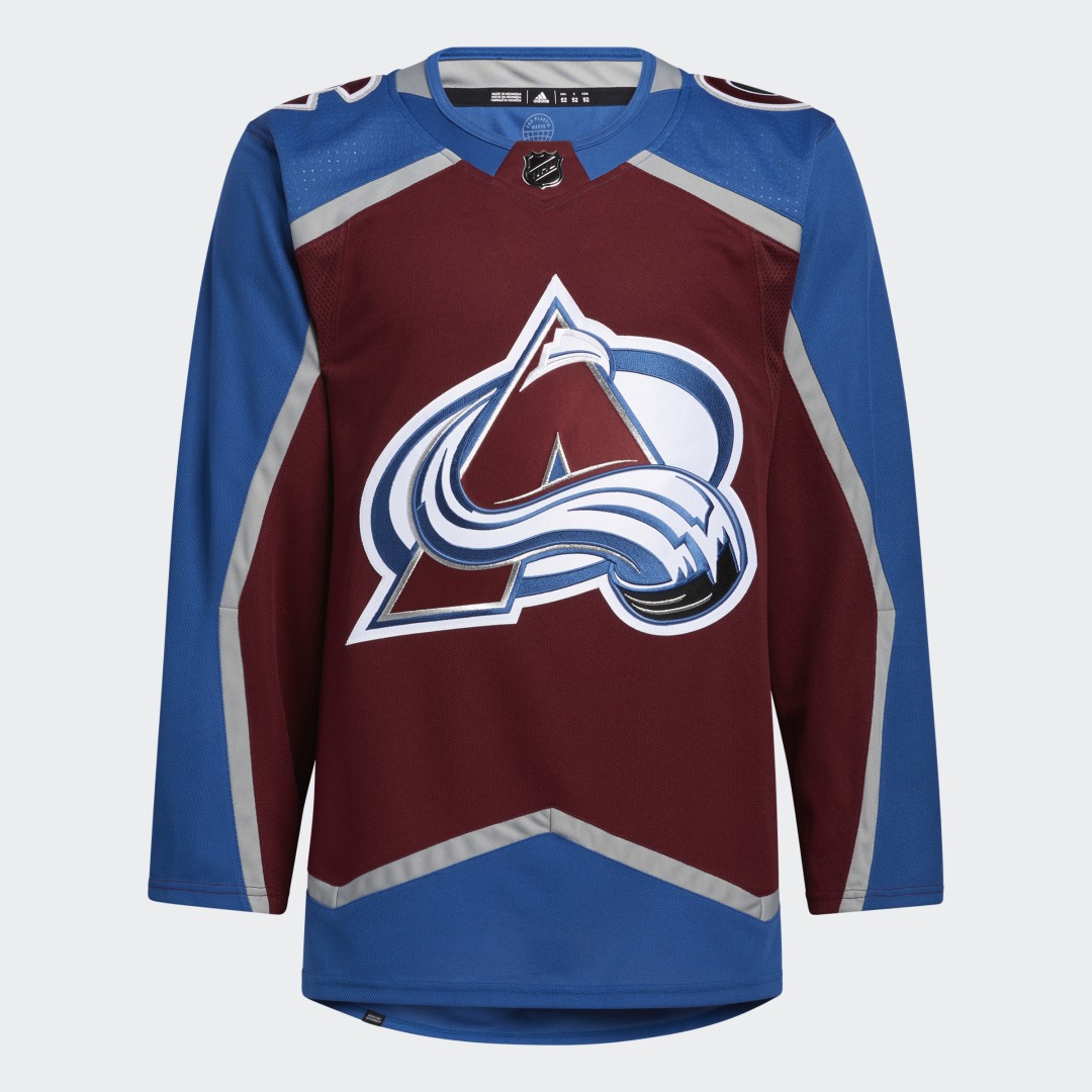 Image of adidas Avalanche Home Authentic Jersey Burgundy 46 (S) - Men Hockey Jerseys