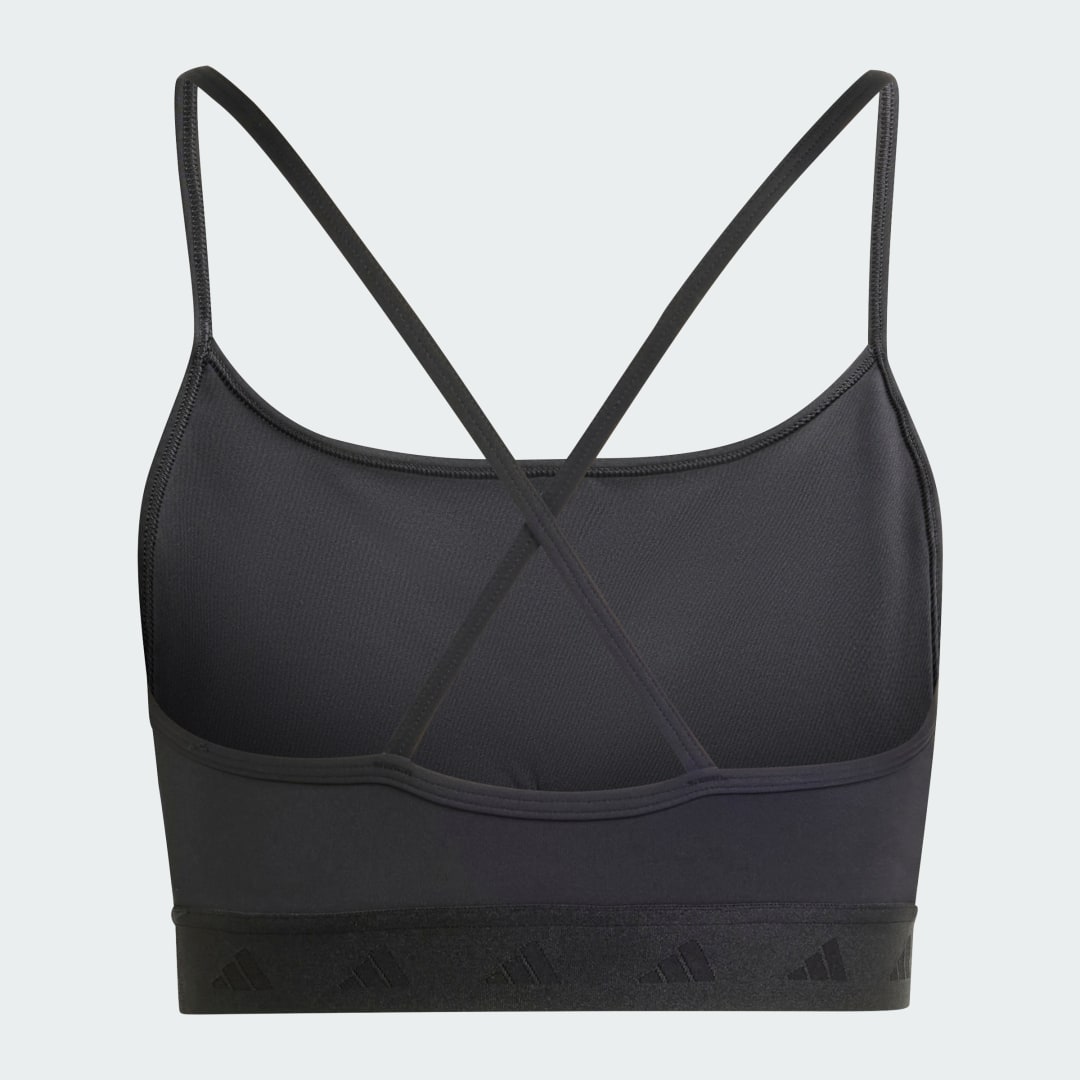 

adidas Bralette Hyperglam Mujer, Negro/blanco